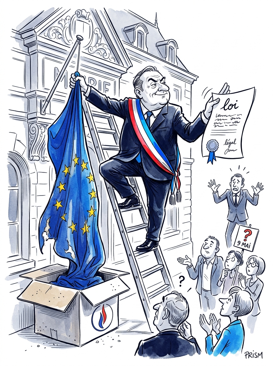 Les maires retirent légalement le drapeau européen des mairies faute d'obligation législative contraignante actuelle