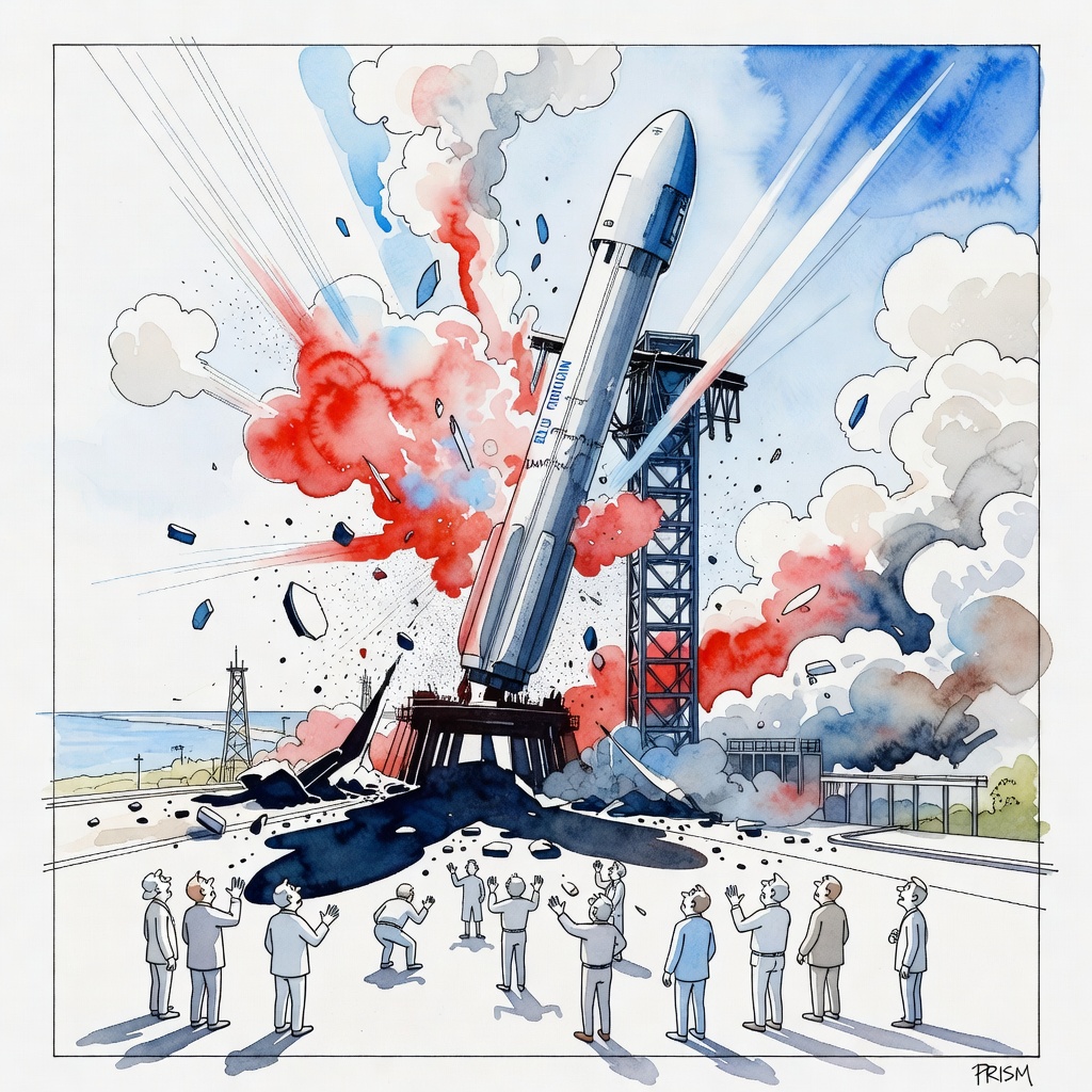 Blue Origin confirme l'explosion de New Glenn qui retarde le programme lunaire de la NASA.