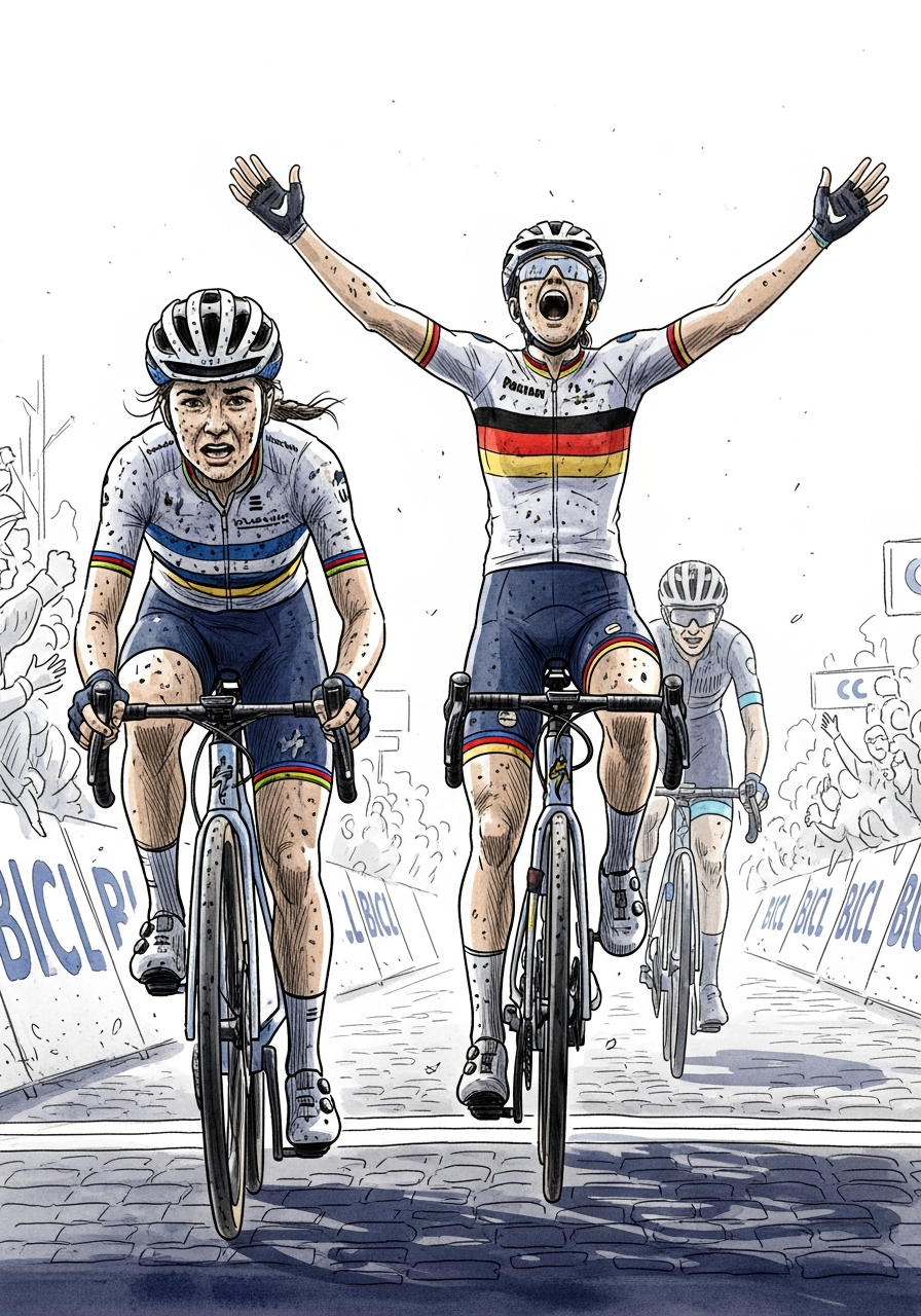 Pauline Ferrand-Prévot termine deuxième de Paris-Roubaix 2026 après un retour surprise et un sprint final disputé