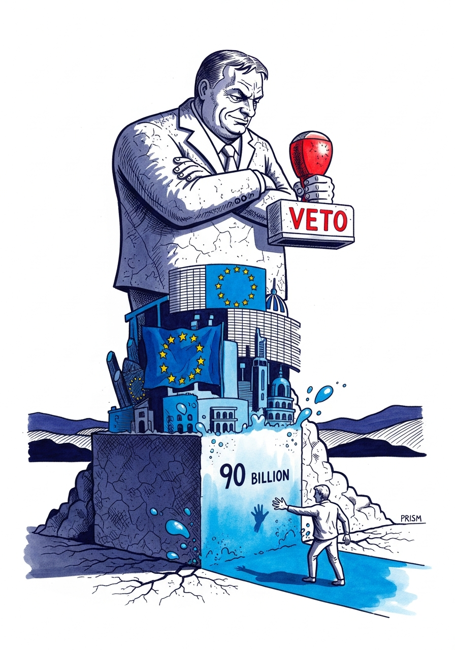 Le blocage hongrois sur le prêt de 90 milliards d'euros à l'Ukraine fragilise l'unité européenne
