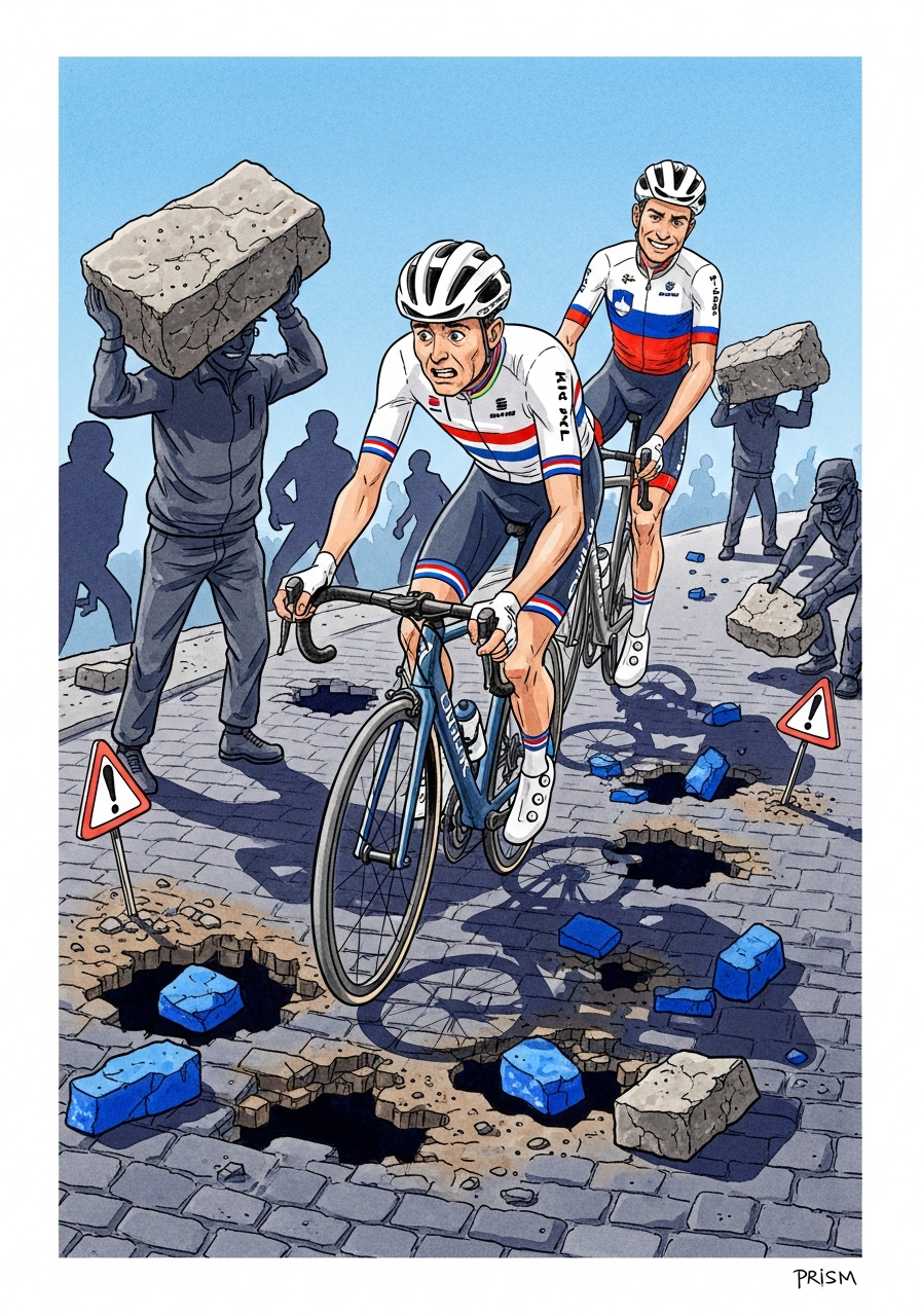 Mathieu van der Poel brigue un quatrième titre consécutif à Paris-Roubaix face à la menace Tadej Pogacar.