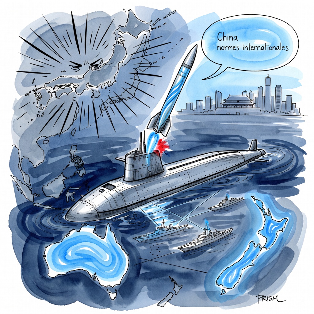 La Chine lance un missile balistique depuis un sous-marin nucléaire, inquiétant les pays du Pacifique Sud.
