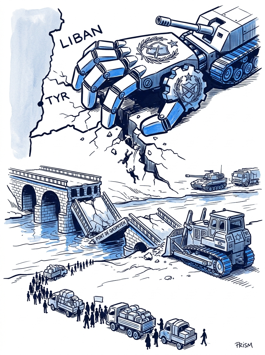 Israël détruit le pont de Qasmiyeh et annonce une intensification des opérations terrestres au Liban