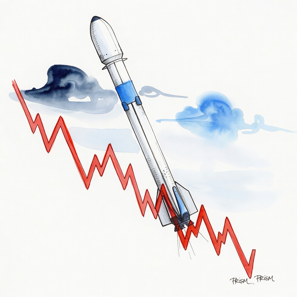 L'action SpaceX chute sous son prix d'introduction en Bourse, effaçant les gains de l'euphorie initiale.