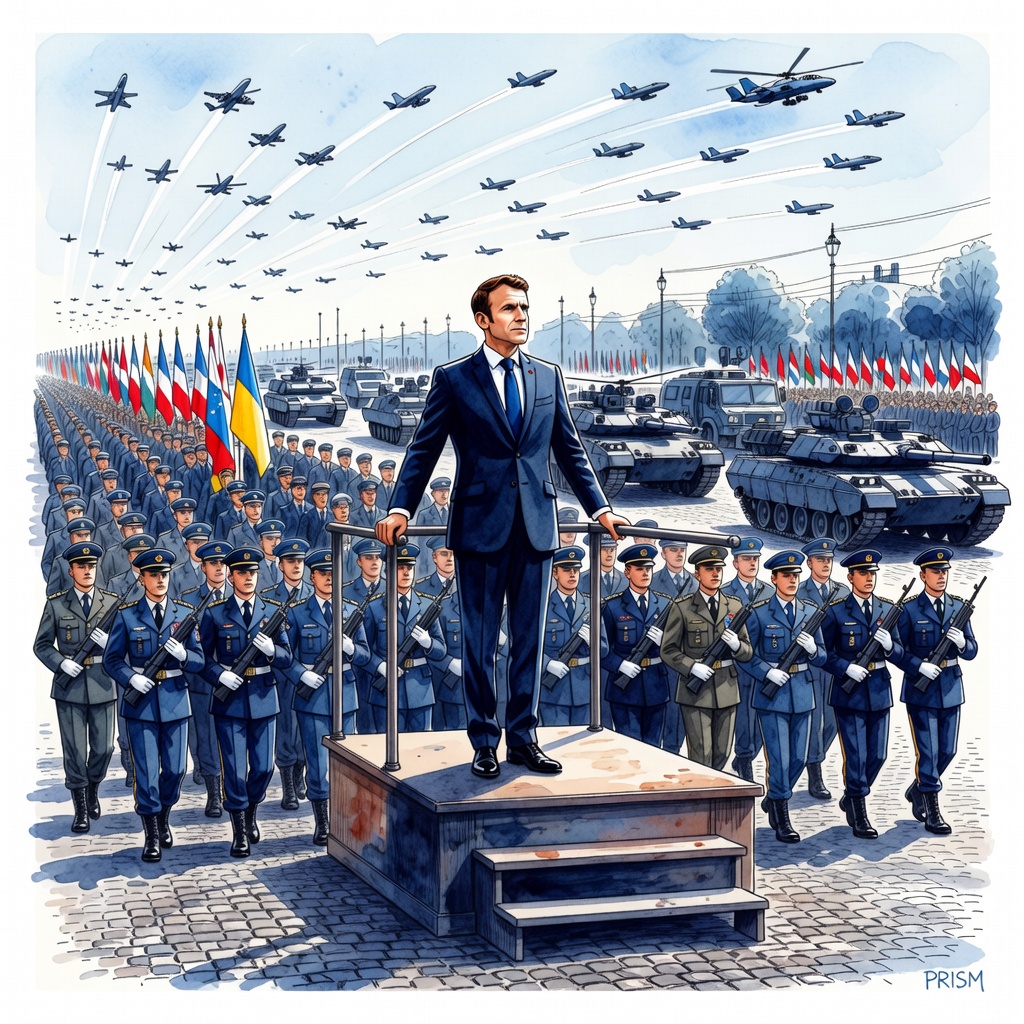 Macron préside son dernier défilé du 14-Juillet avec 6 600 soldats dont 25 Ukrainiens.