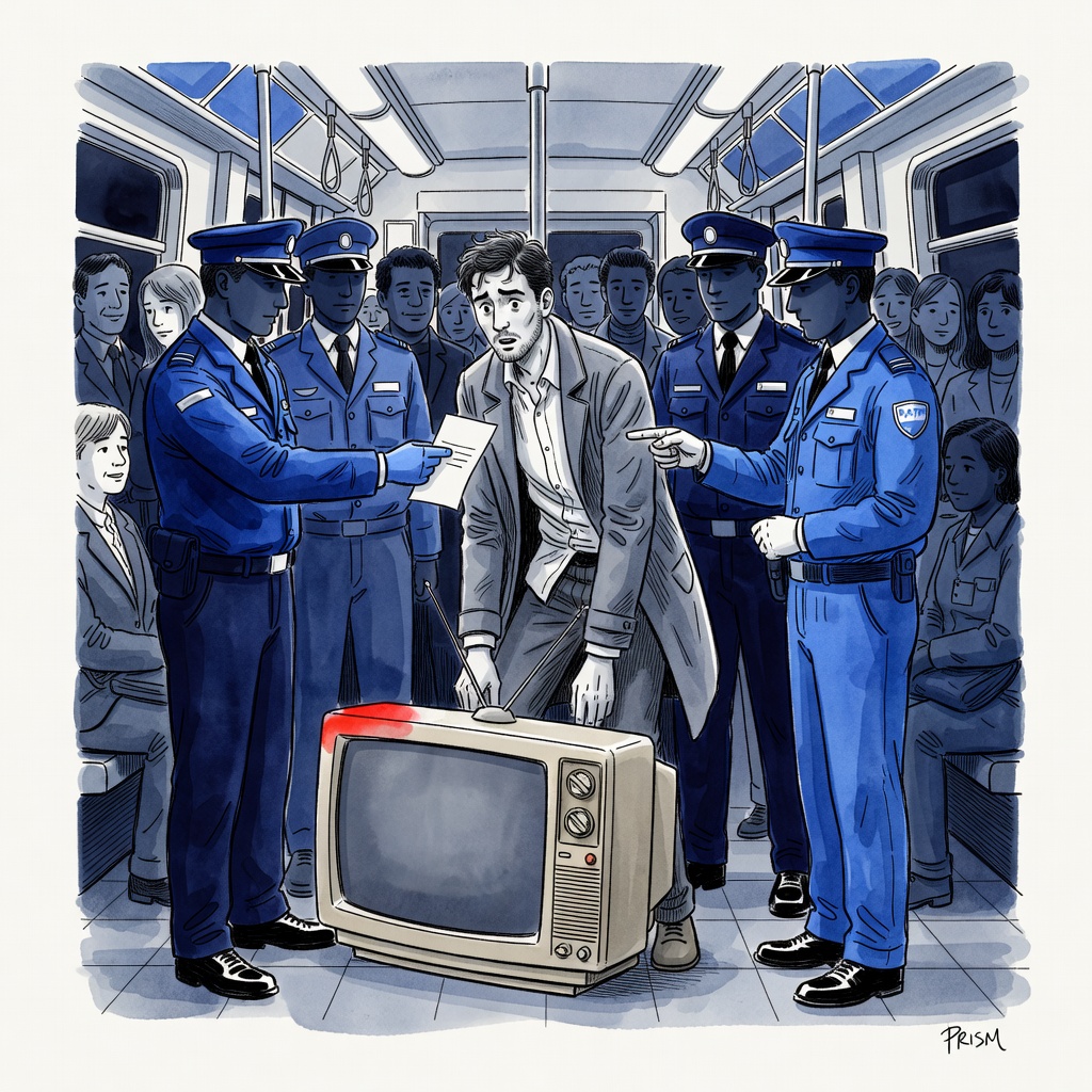 Un Parisien verbalisé à 200 euros pour avoir transporté une télévision dans le métro.