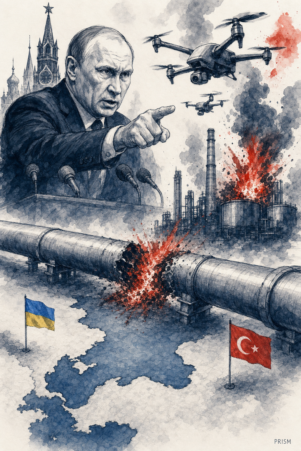 Le Kremlin accuse Kiev d'une attaque de drone contre un gazoduc stratégique vers la Turquie