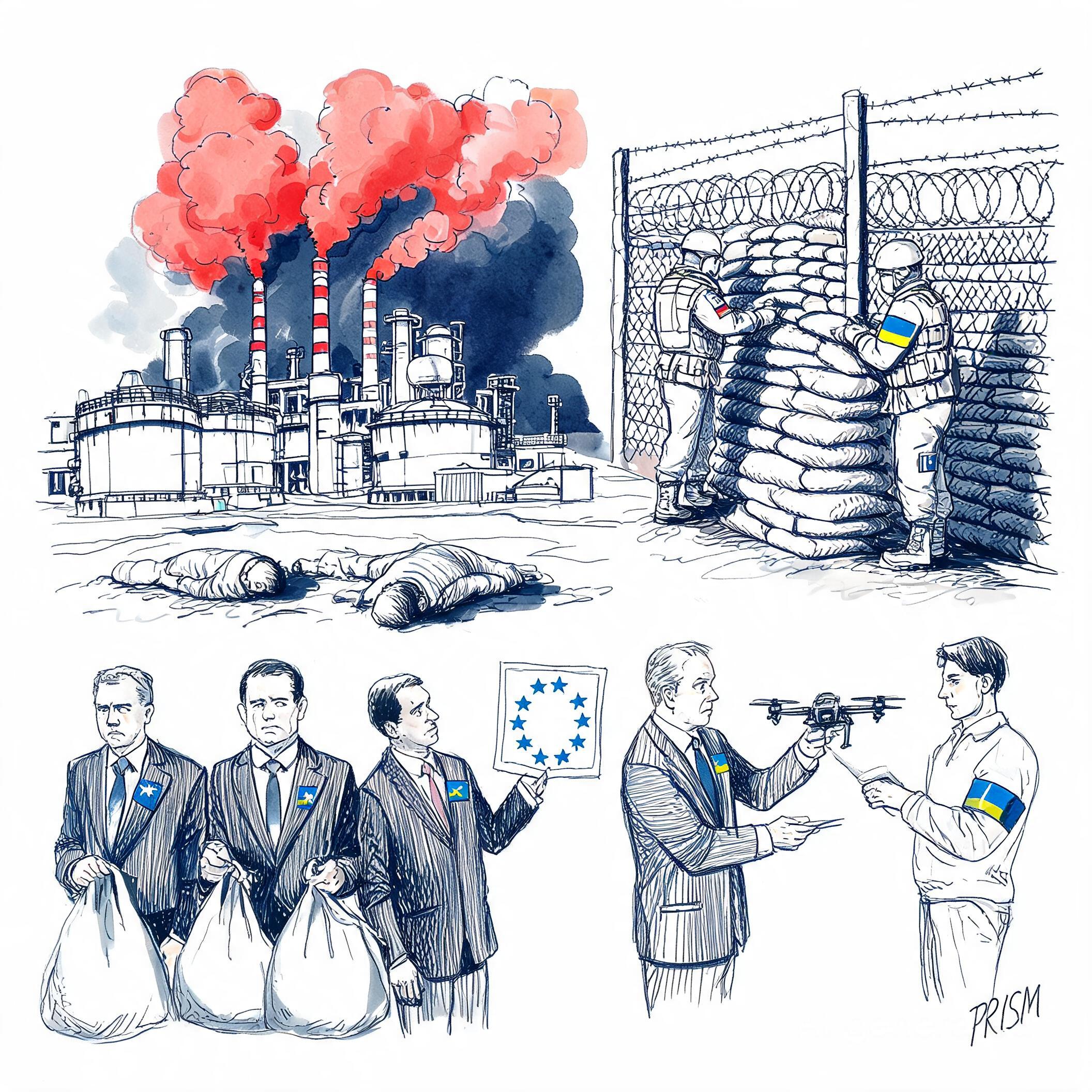 L'Ukraine frappe une raffinerie russe, deux morts, et renforce sa frontière biélorusse.