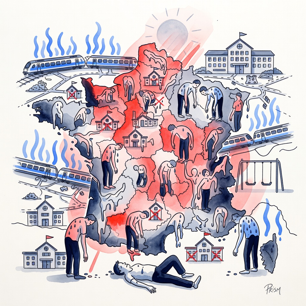 DIRECT. Canicule record : 49 départements en vigilance rouge ; transports perturbés