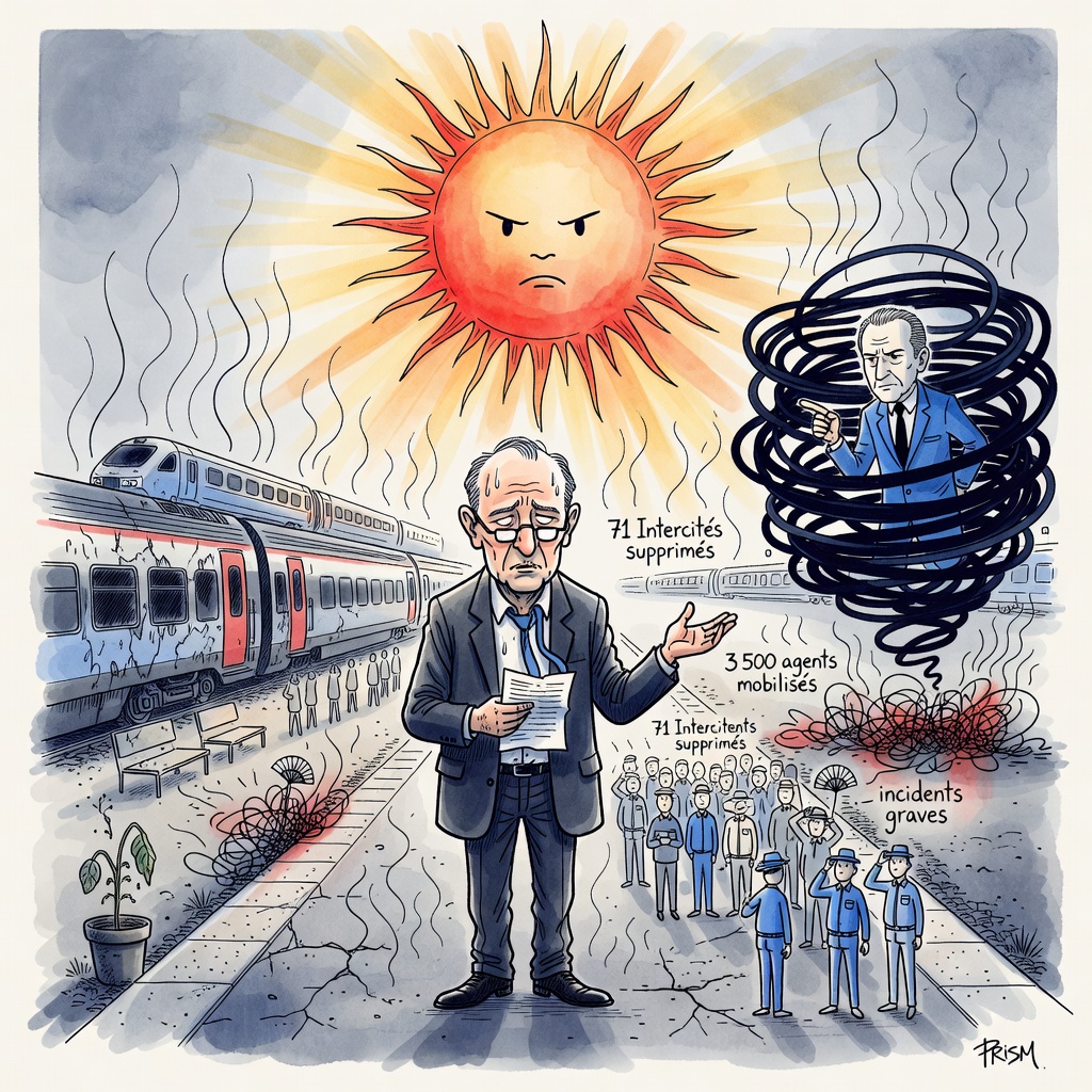 Canicule : la SNCF recommande aux personnes «vulnérables» d'éviter de prendre le train
