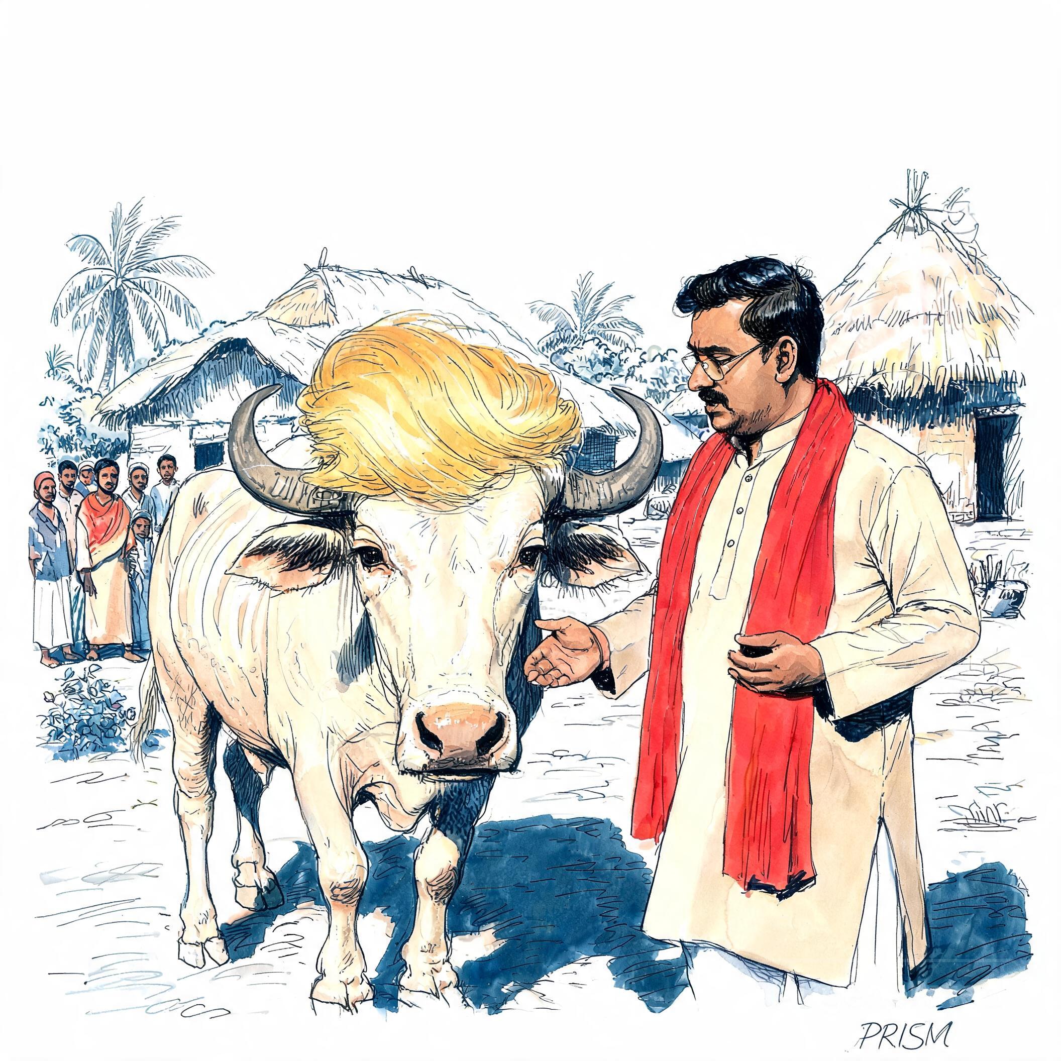 700kg albino buffalo 'Donald Trump' to be sacrificed for Eid al-Adha after losing weight from stress
