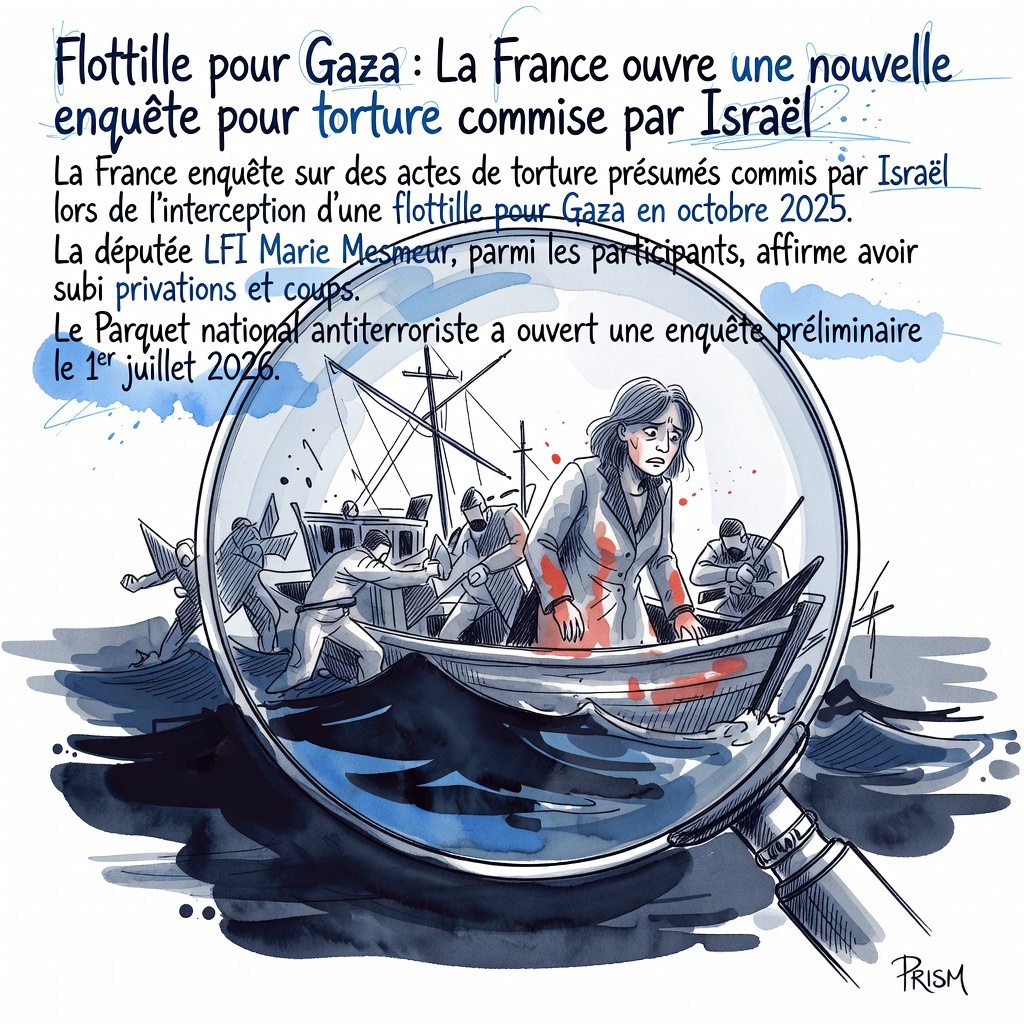 Flottille pour Gaza : La France ouvre une nouvelle enquête pour torture commise par Israël