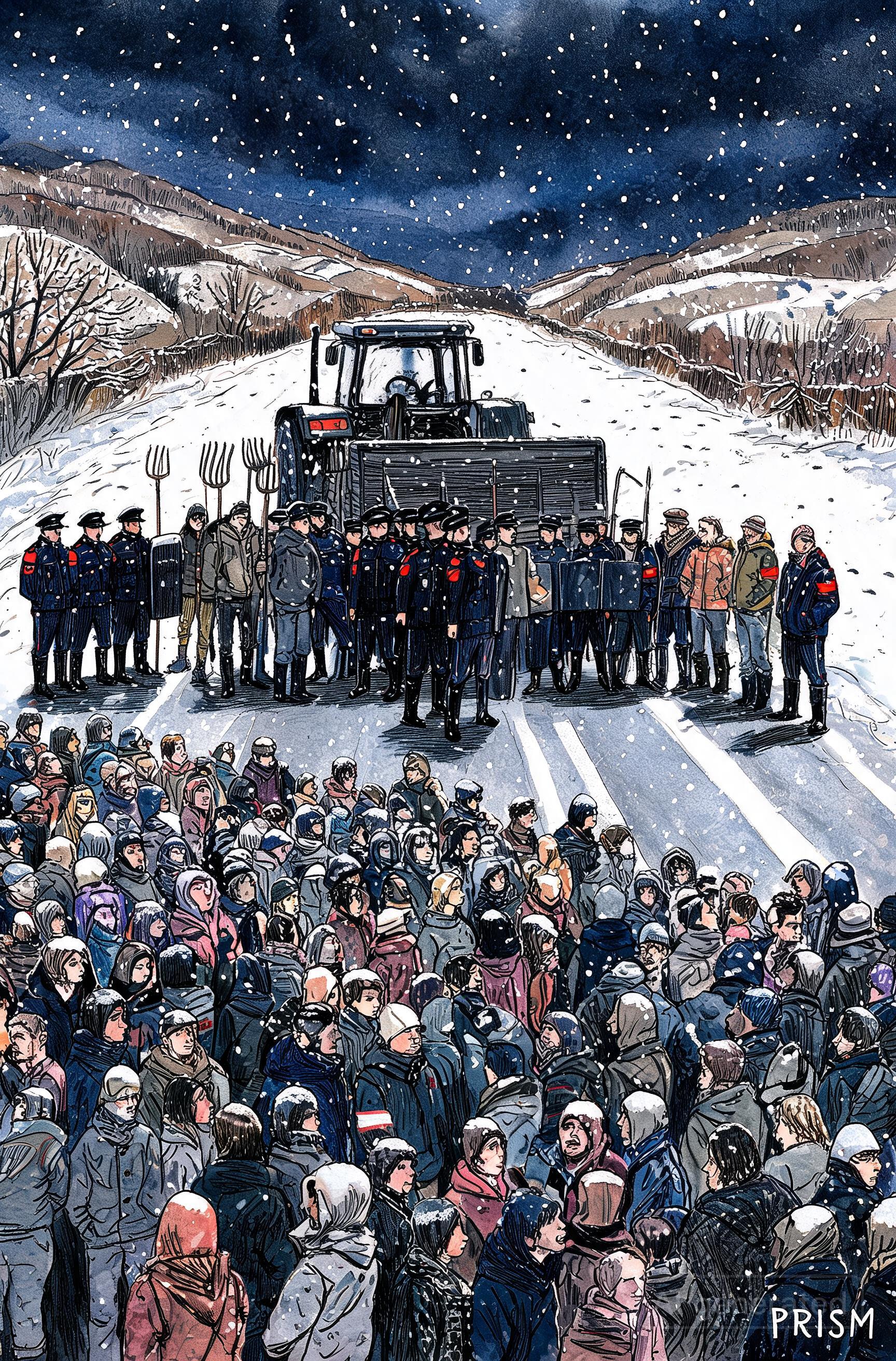 1500 teufeurs bloqués par gendarmes et agriculteurs en Lozère, risque de nouveau décès sous la neige
