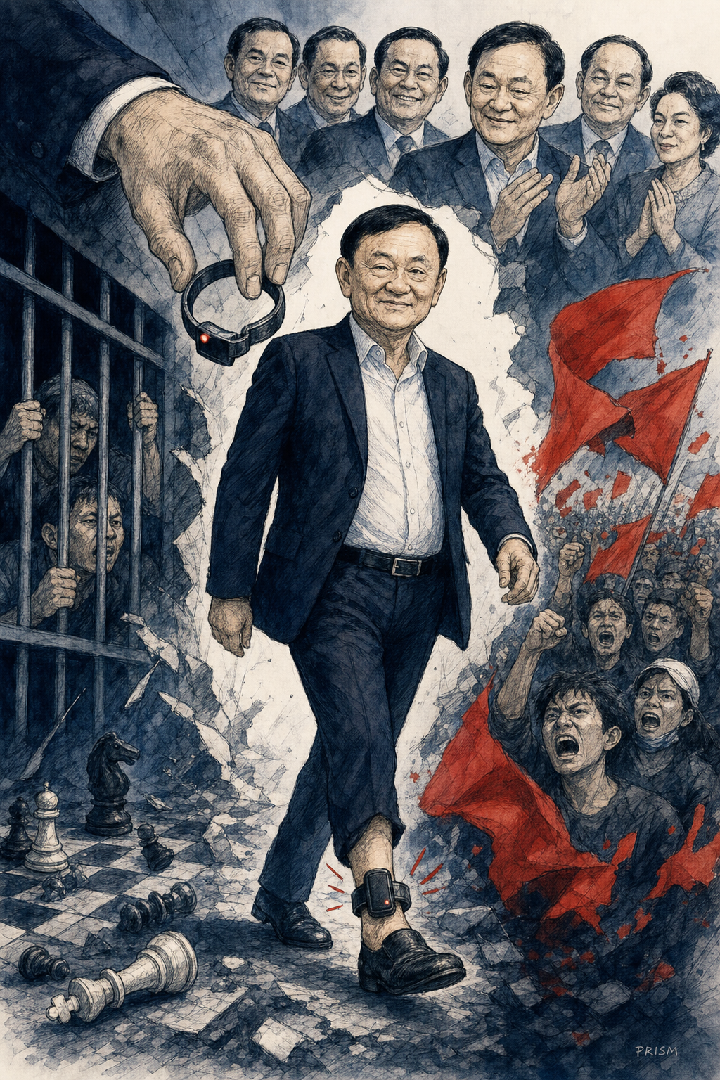 Thaksin Shinawatra libéré sous bracelet électronique : soupçons de favoritisme et choc politique en Thaïlande