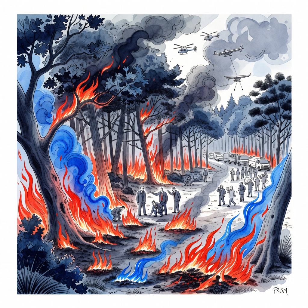 Une dizaine de foyers d'incendie détectés en forêt de Fontainebleau laissent suspecter un acte criminel, annonce le ministre de l'Intérieur.