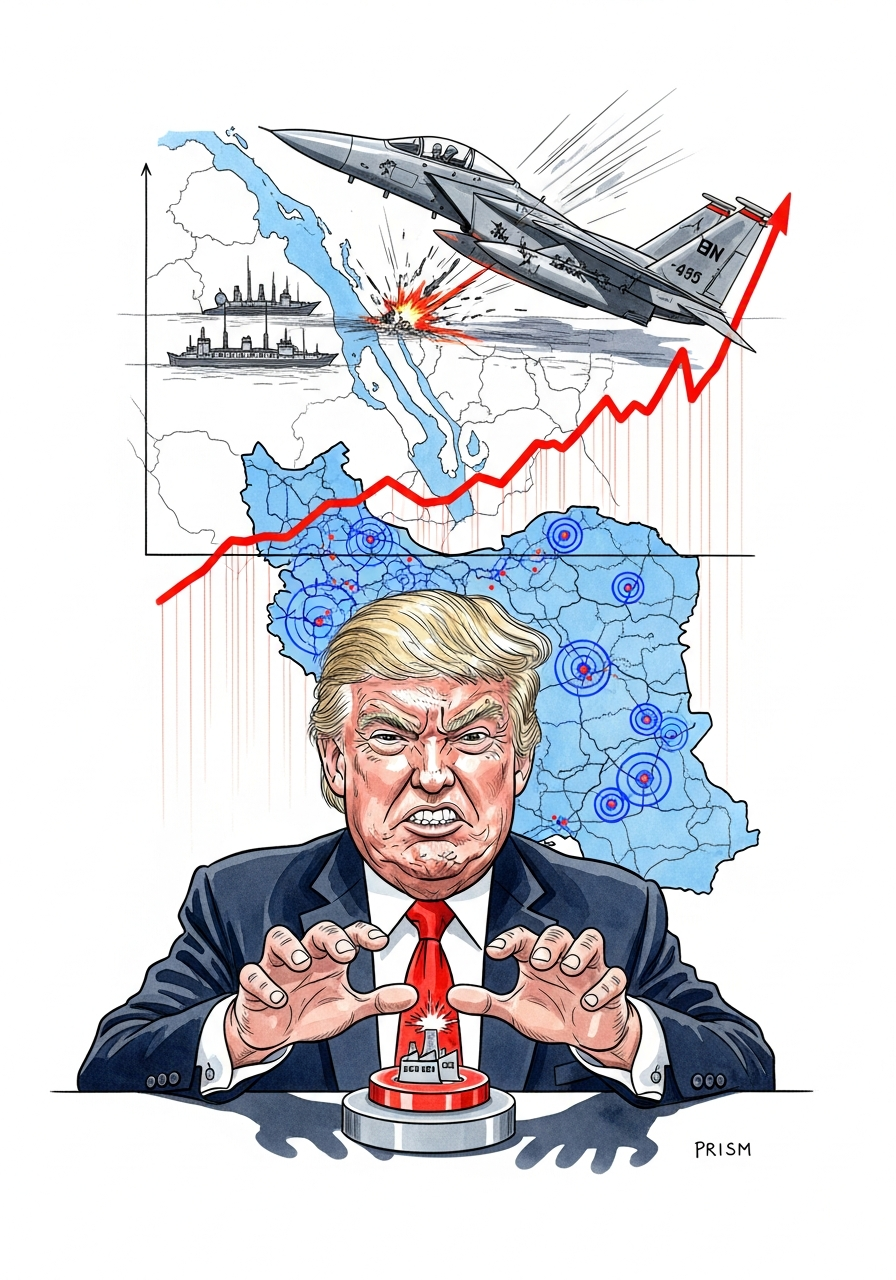 Donald Trump menace l'Iran de destructions civiles massives après la perte d'un avion de chasse américain.