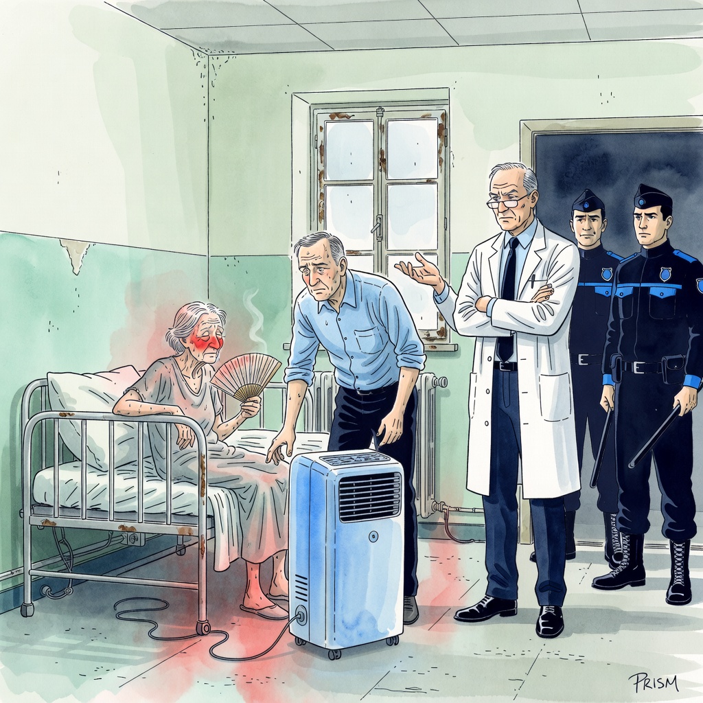 L'hôpital interdit le climatiseur de Cédric pour sa mère de 83 ans en chambre à 35°C.