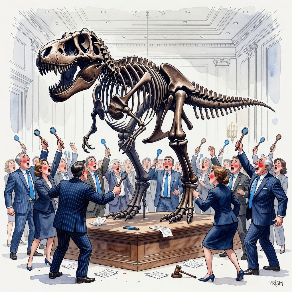 Sotheby's vend à New York un squelette de T-Rex 50 millions de dollars, record absolu.