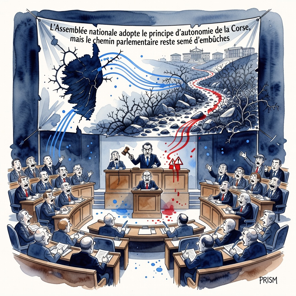 L'Assemblée nationale adopte le principe d'autonomie de la Corse, mais le chemin parlementaire reste semé d'embûches.