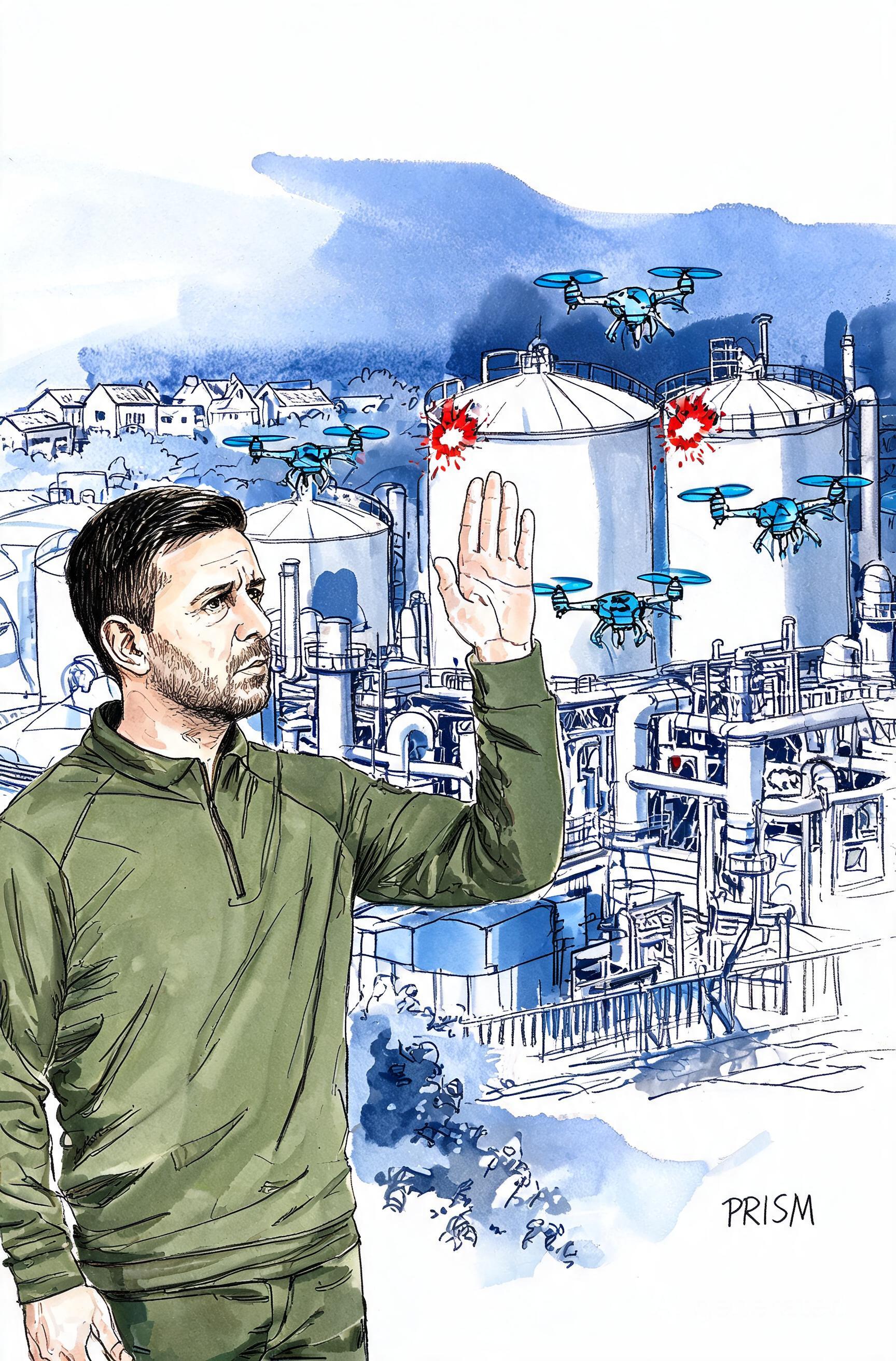 Frappes de drones ukrainiens sur les infrastructures pétrolières russes : Zelensky salue l'impact stratégique