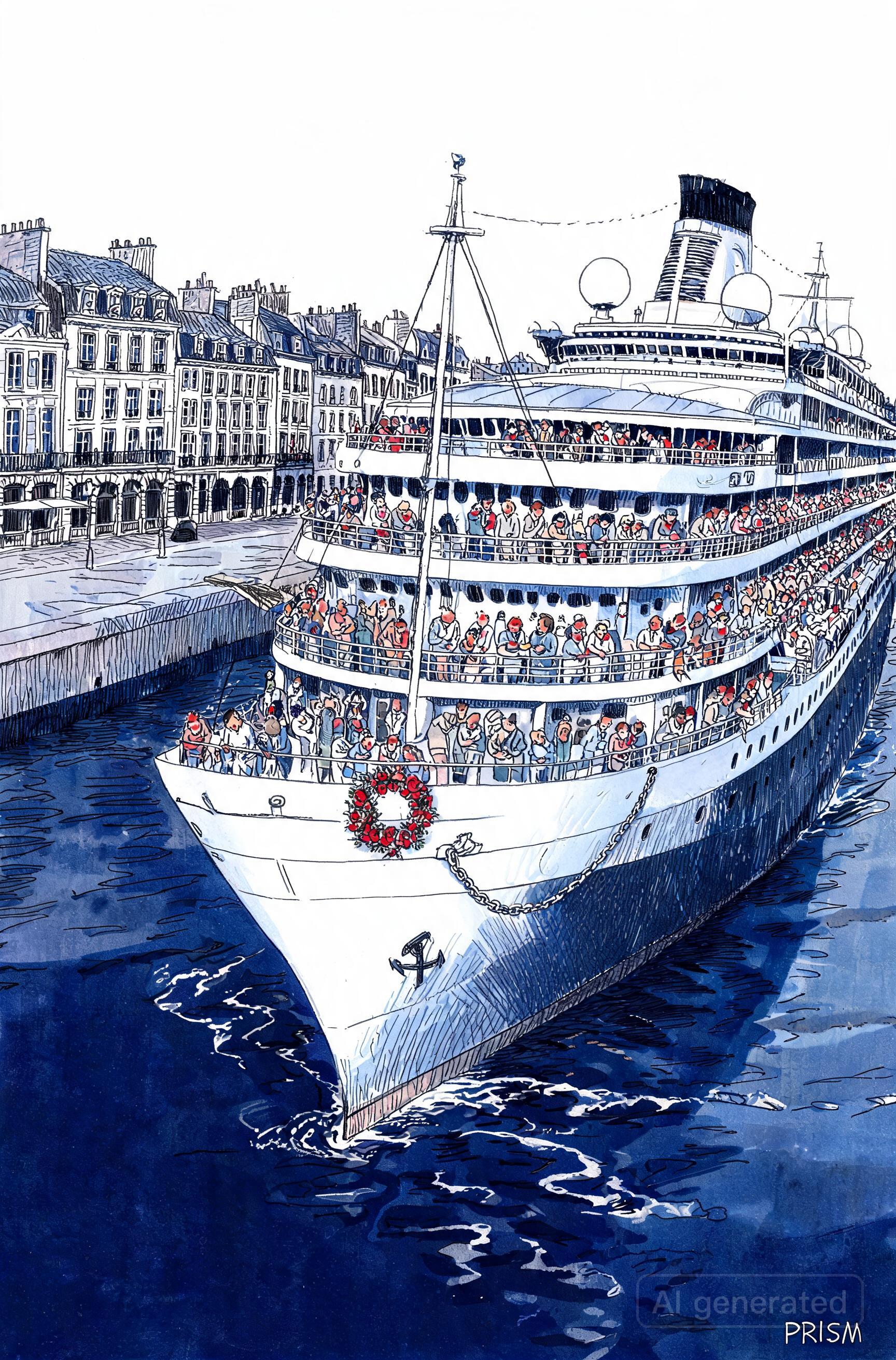 Fin du calvaire pour 1 200 croisiéristes : le paquebot Ambition quitte Bordeaux après une gastro-entérite