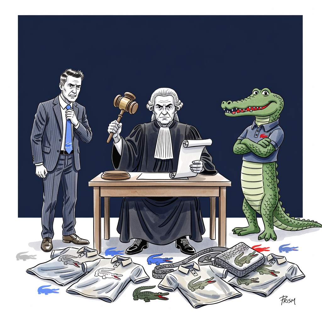 La justice française interdit à Shein de vendre dans l'UE des produits imitant le crocodile Lacoste.