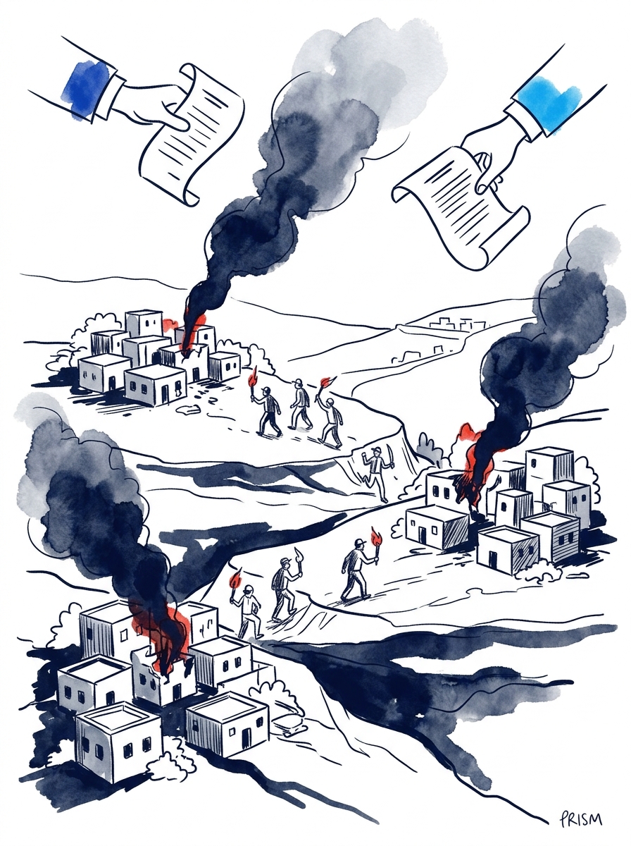 Des colons israéliens attaquent plusieurs villages en Cisjordanie, provoquant des incendies et des condamnations internationales