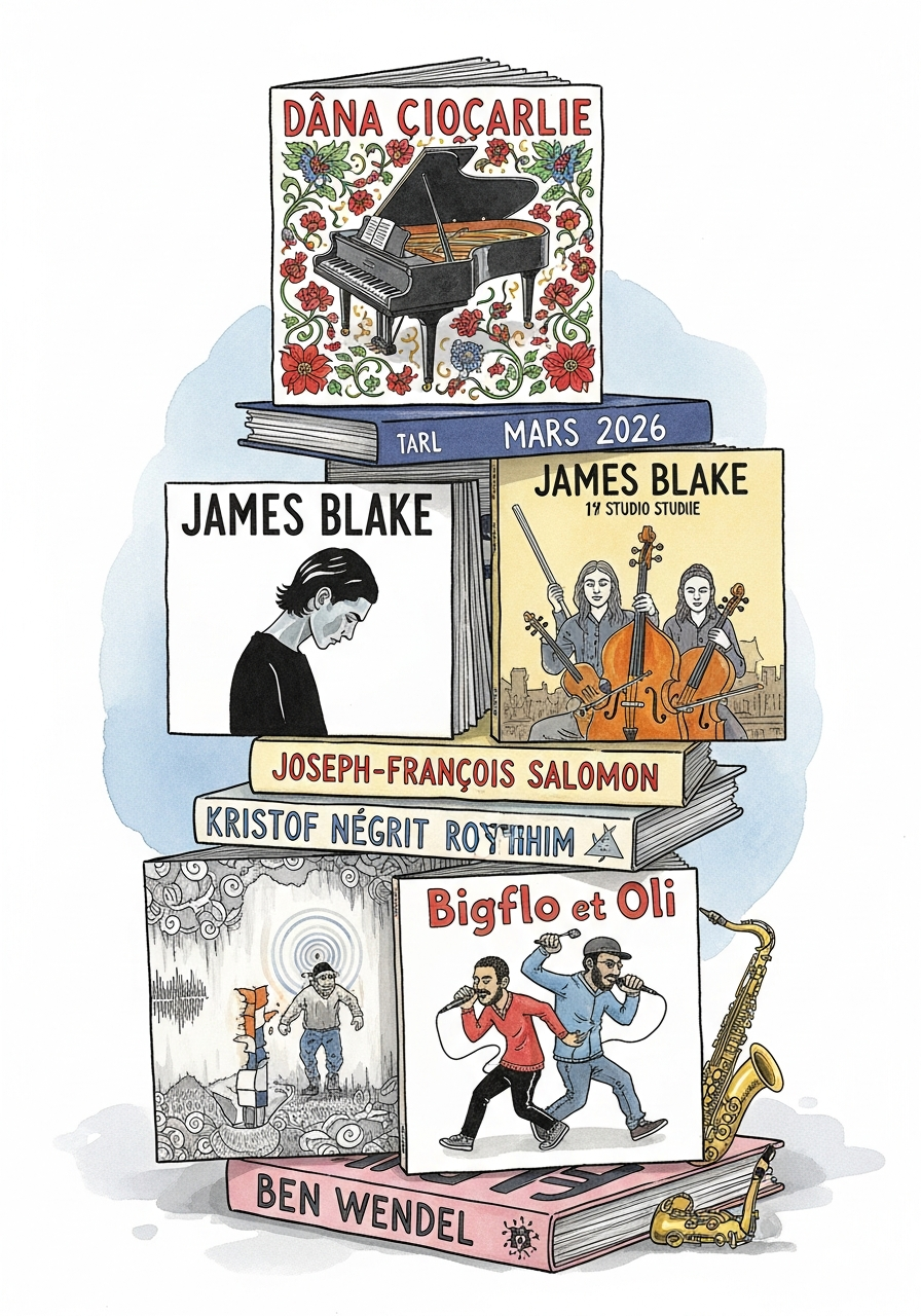Sélection albums : Dana Ciocarlie, Joseph-François Salomon, James Blake, Kristof Négrit, Bigflo et Oli, Ben Wendel