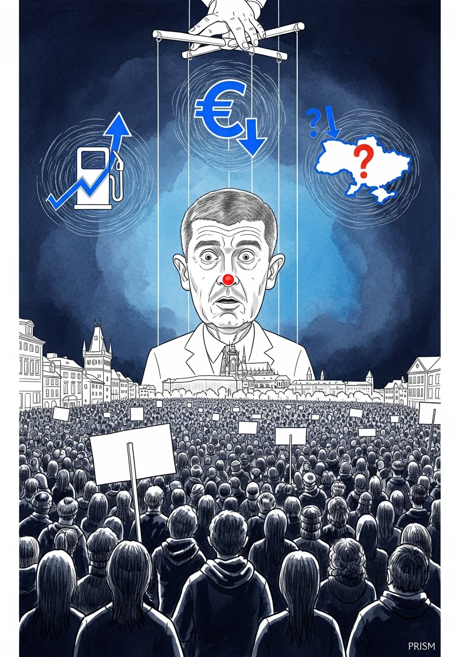 Des milliers de manifestants à Prague contestent la politique gouvernementale d'Andrej Babiš face à l'inflation
