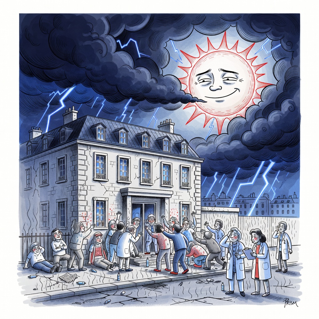 La canicule historique en France provoque environ mille décès et sature les hôpitaux en une semaine.