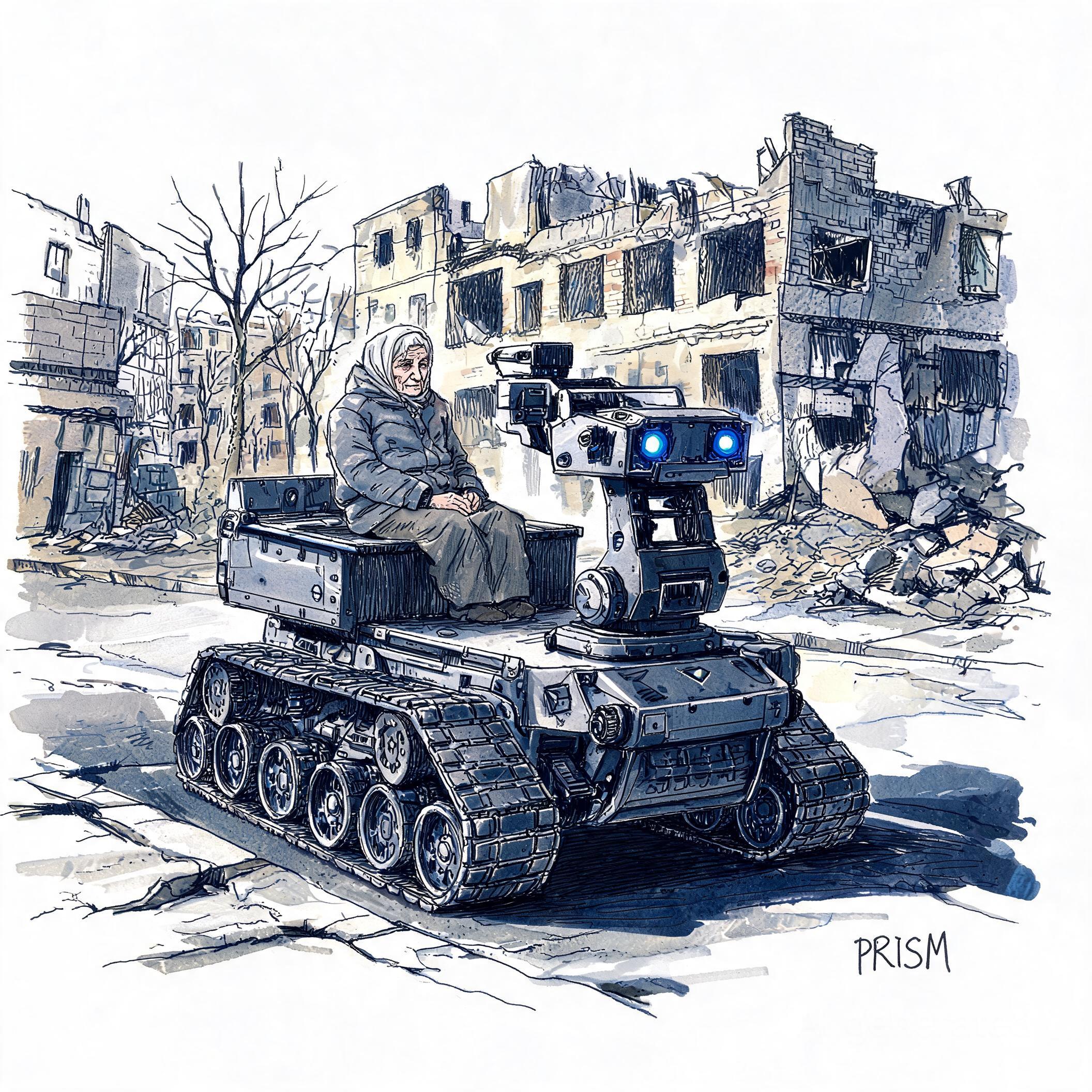 Robot militaire téléopéré évacue une septuagénaire, 25 000 engins commandés pour 2026 en Ukraine.