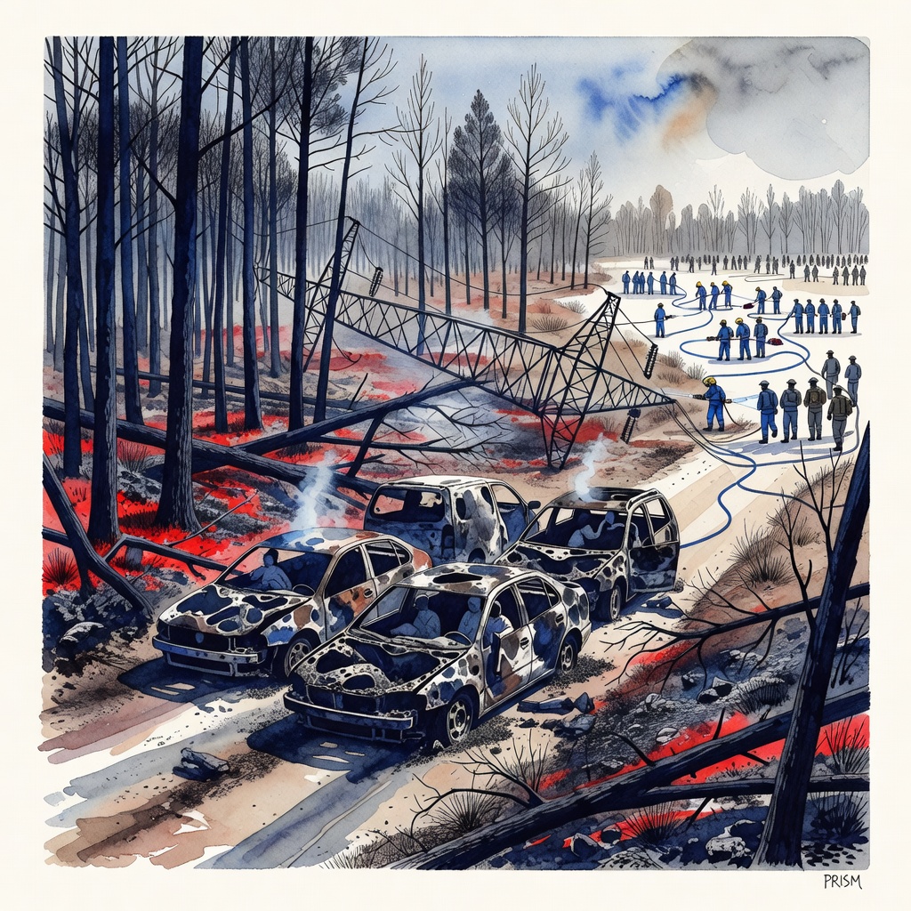 Un incendie de forêt en Andalousie fait au moins 11 morts et 19 disparus.