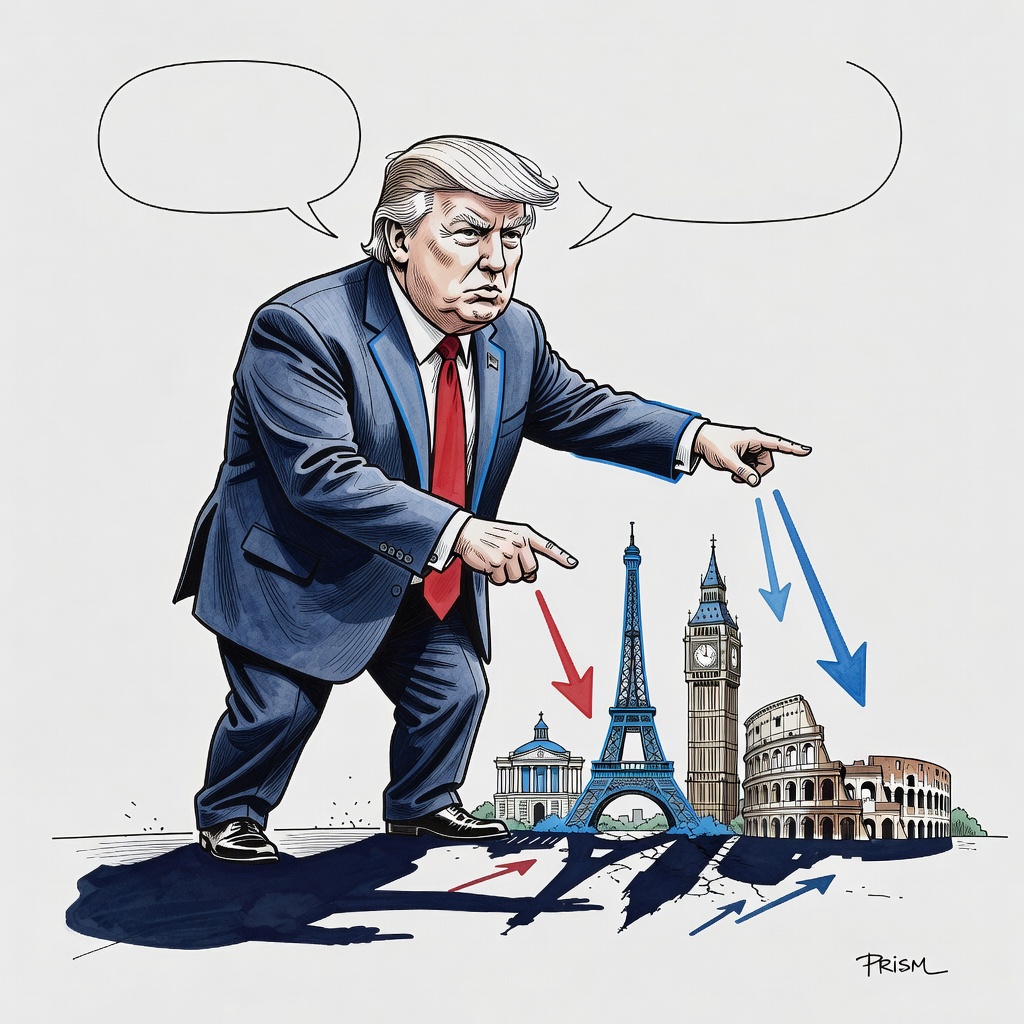 Trump menace de droits de douane de 100% les pays européens avec une taxe sur les services numériques