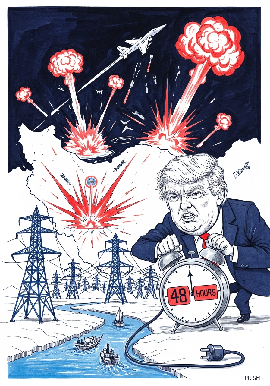 Israël intensifie ses frappes contre l'Iran et Trump menace de détruire le réseau électrique iranien sous 48 heures.