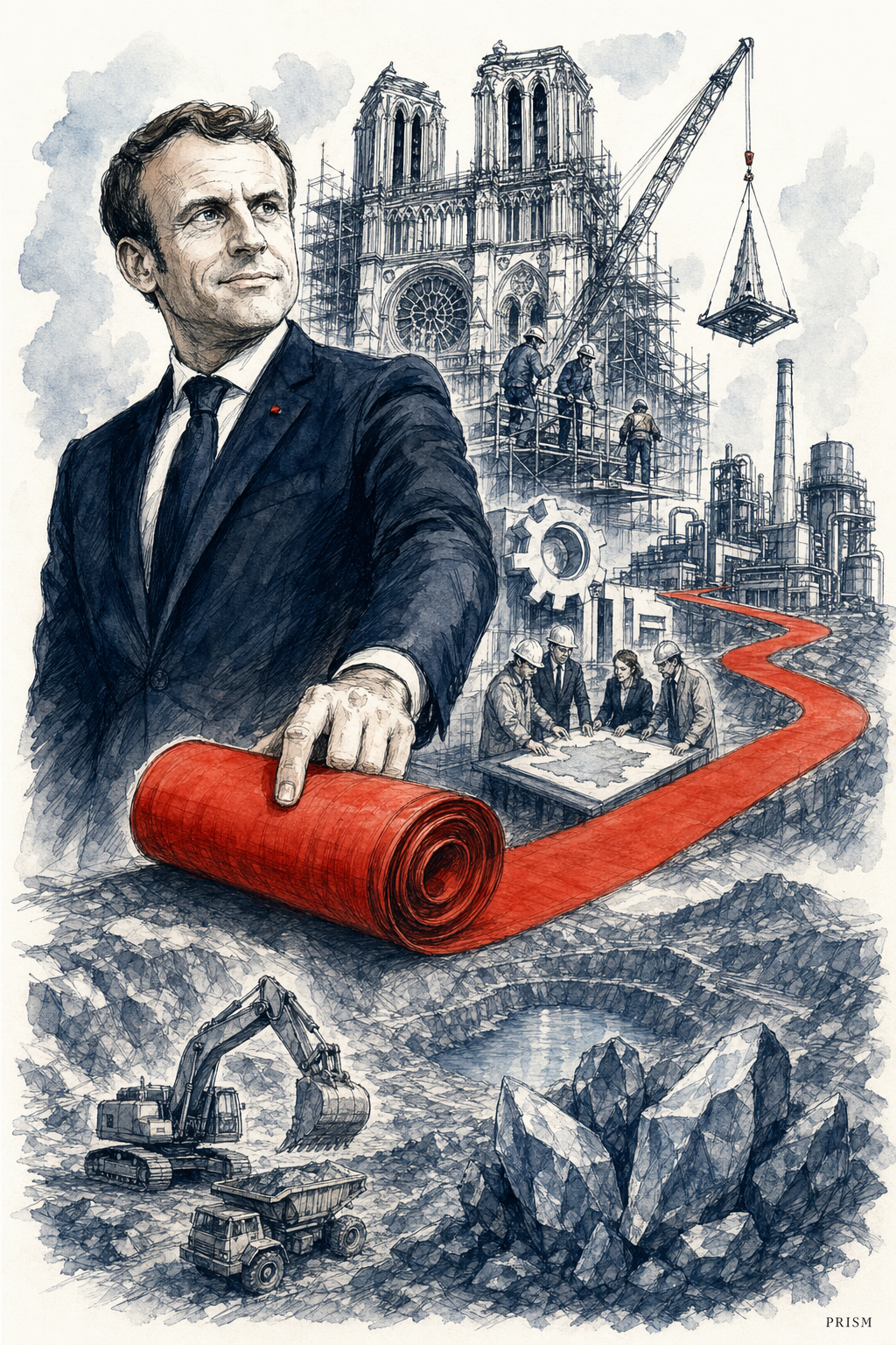 Macron déploie la méthode Notre-Dame pour accélérer 150 projets industriels stratégiques en France