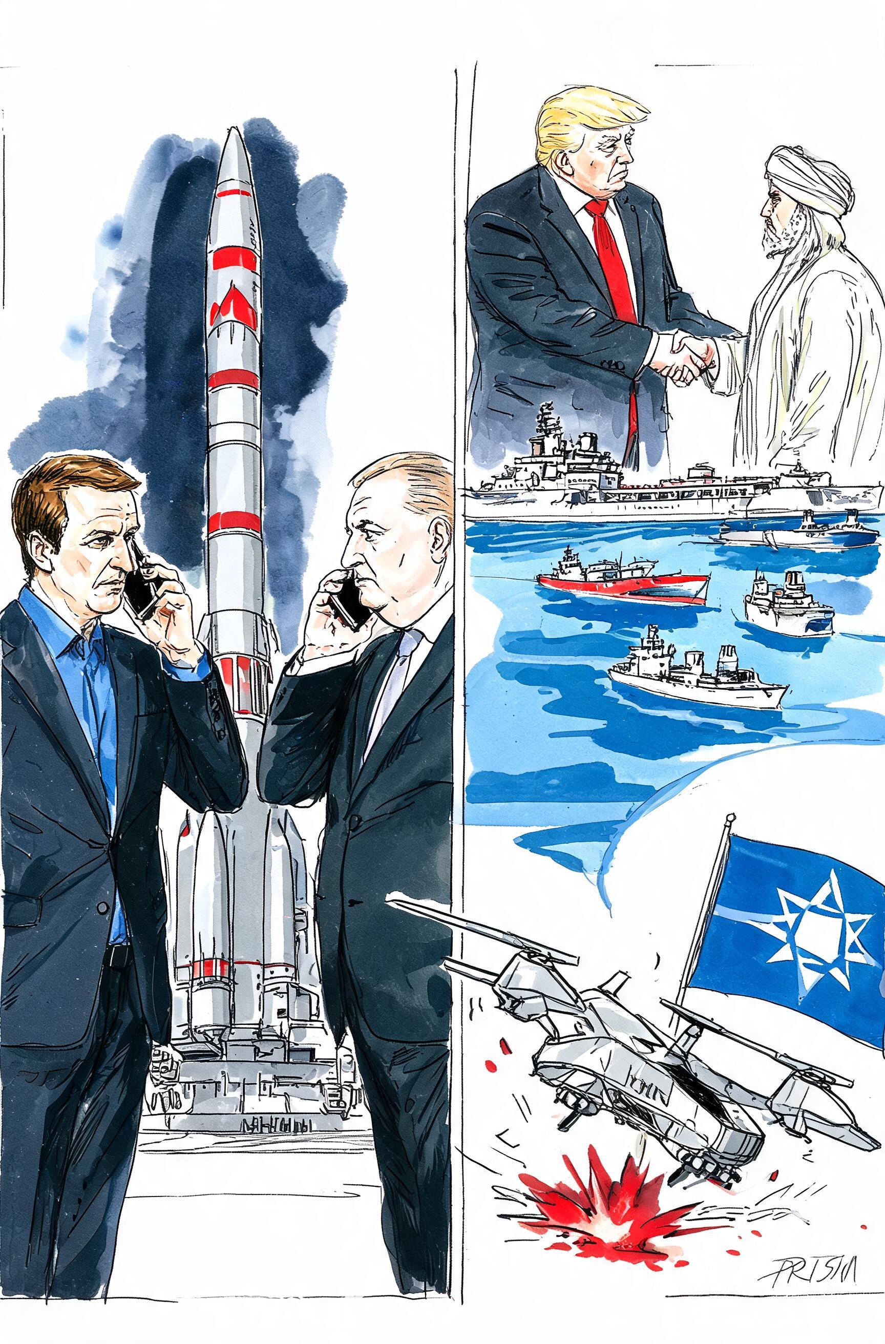 Macron exhorte Loukachenko à éviter l'engagement après missile russe nucléaire ; Trump bloque Ormuz, négocie avec Iran