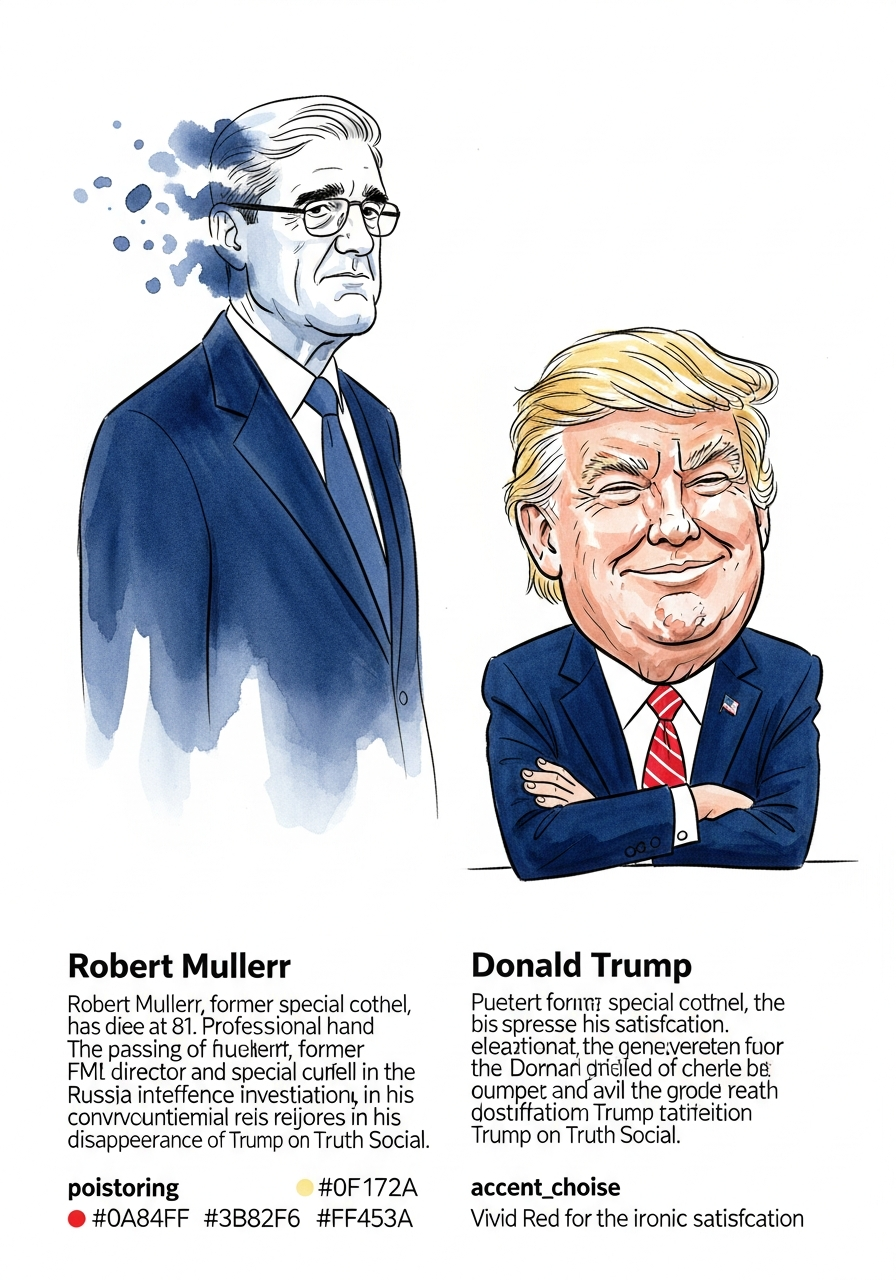 Robert Mueller, ancien procureur spécial, est décédé à 81 ans ; Donald Trump exprime sa satisfaction
