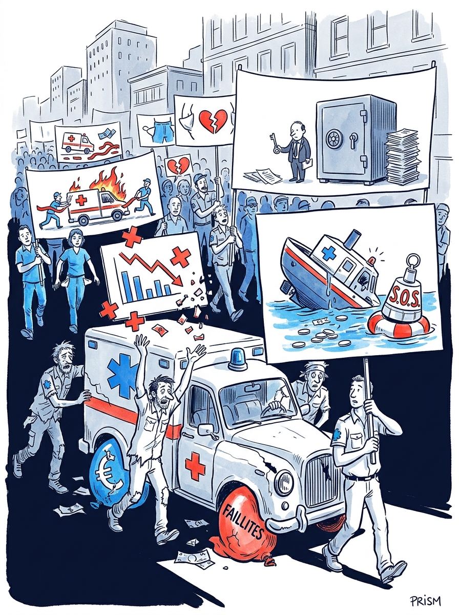 Grève des ambulanciers privés : les faillites triplent, le secteur réclame des fonds d'urgence immédiats