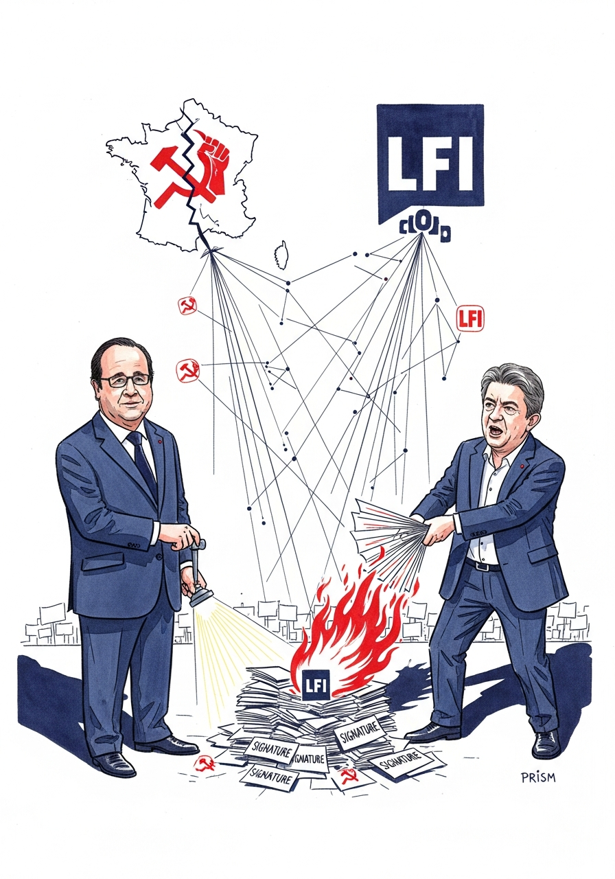 François Hollande et Jean-Luc Mélenchon activent leurs réseaux pour 2027, fracturant davantage l'union de la gauche