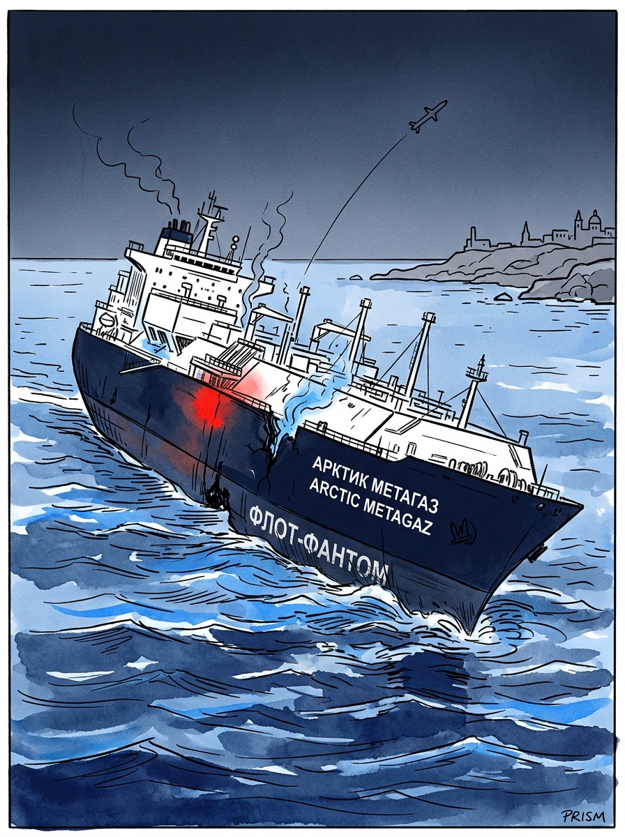 Le méthanier russe Arctic Metagaz dérive en Méditerranée menaçant l'Europe d'une catastrophe écologique majeure