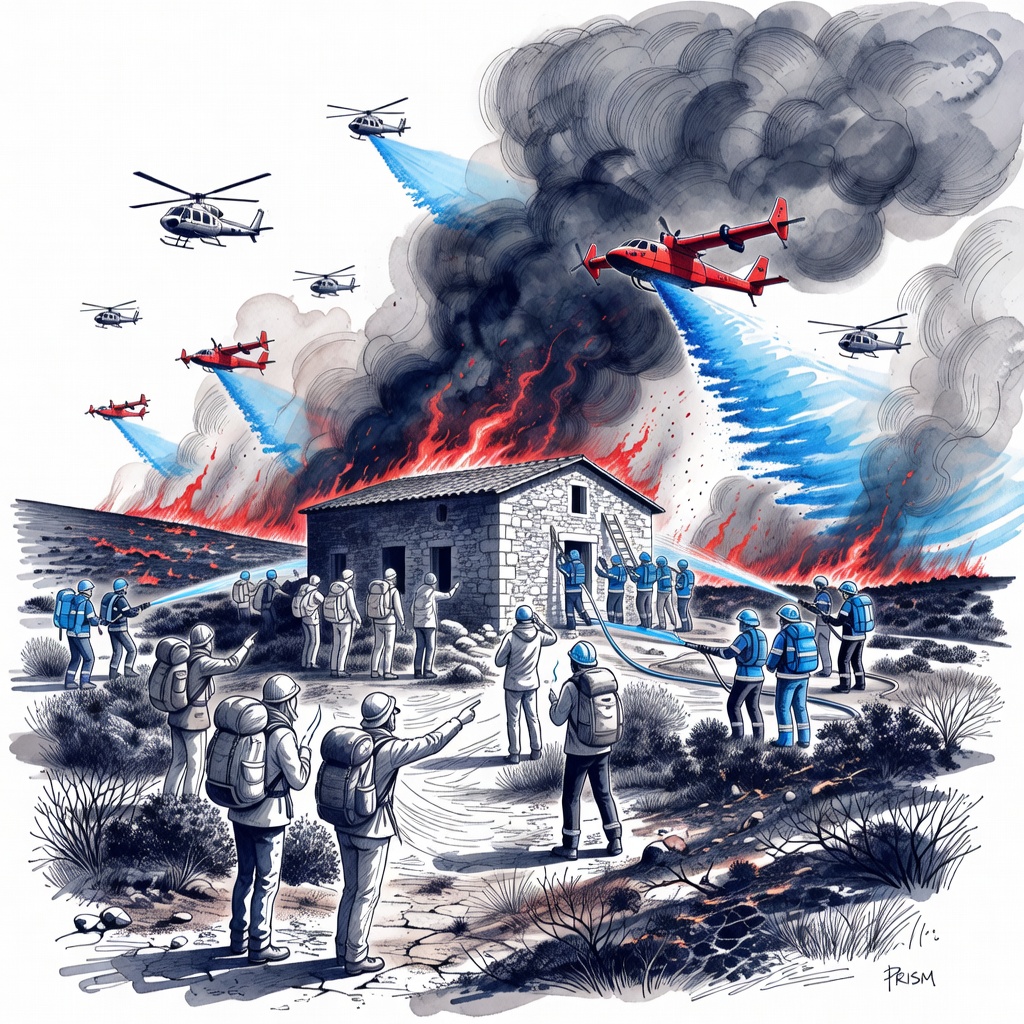 Un incendie en Haute-Corse bloque 200 randonneurs du GR20 dans un refuge et mobilise 150 pompiers avec des moyens aériens.