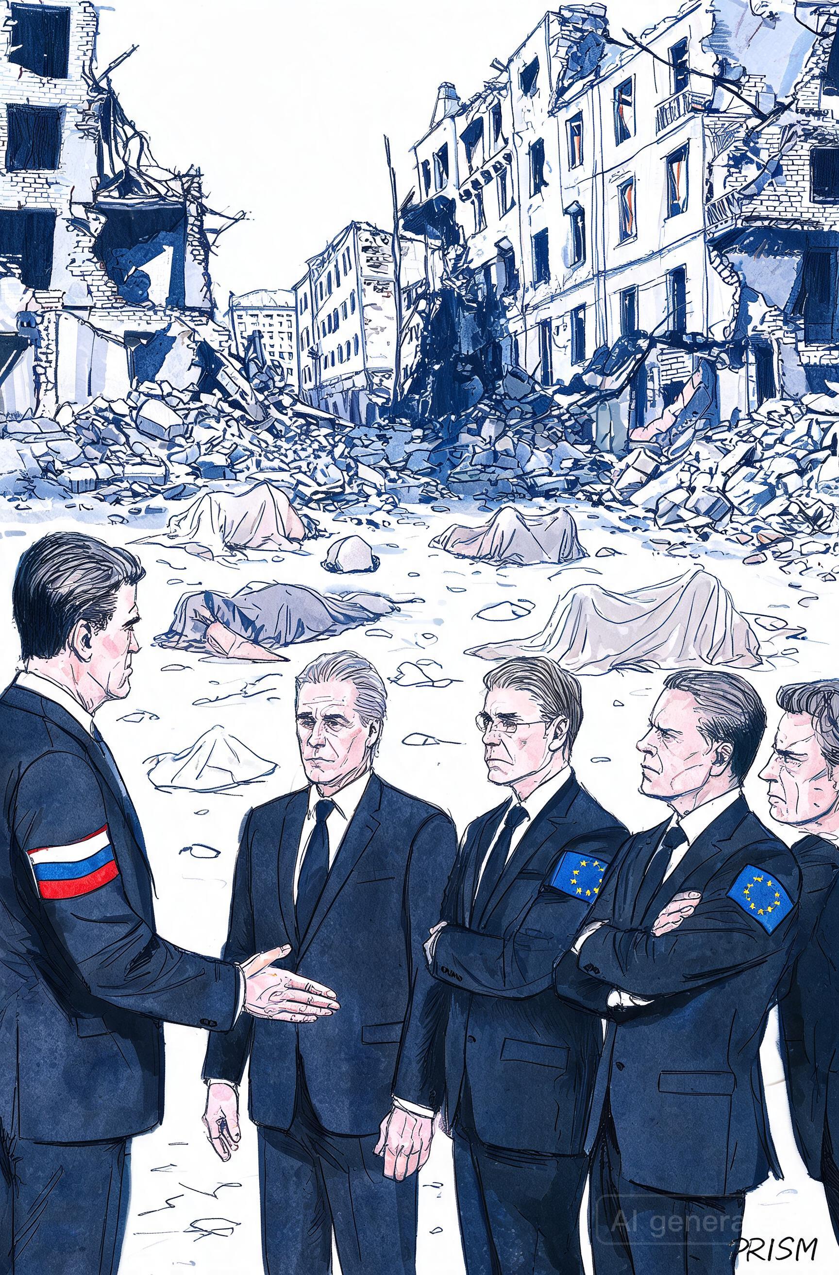 Frappe meurtrière à Merefa : bilan fluctuant entre 4 et 7 civils, l'UE rejette la médiation Schröder proposée par Moscou