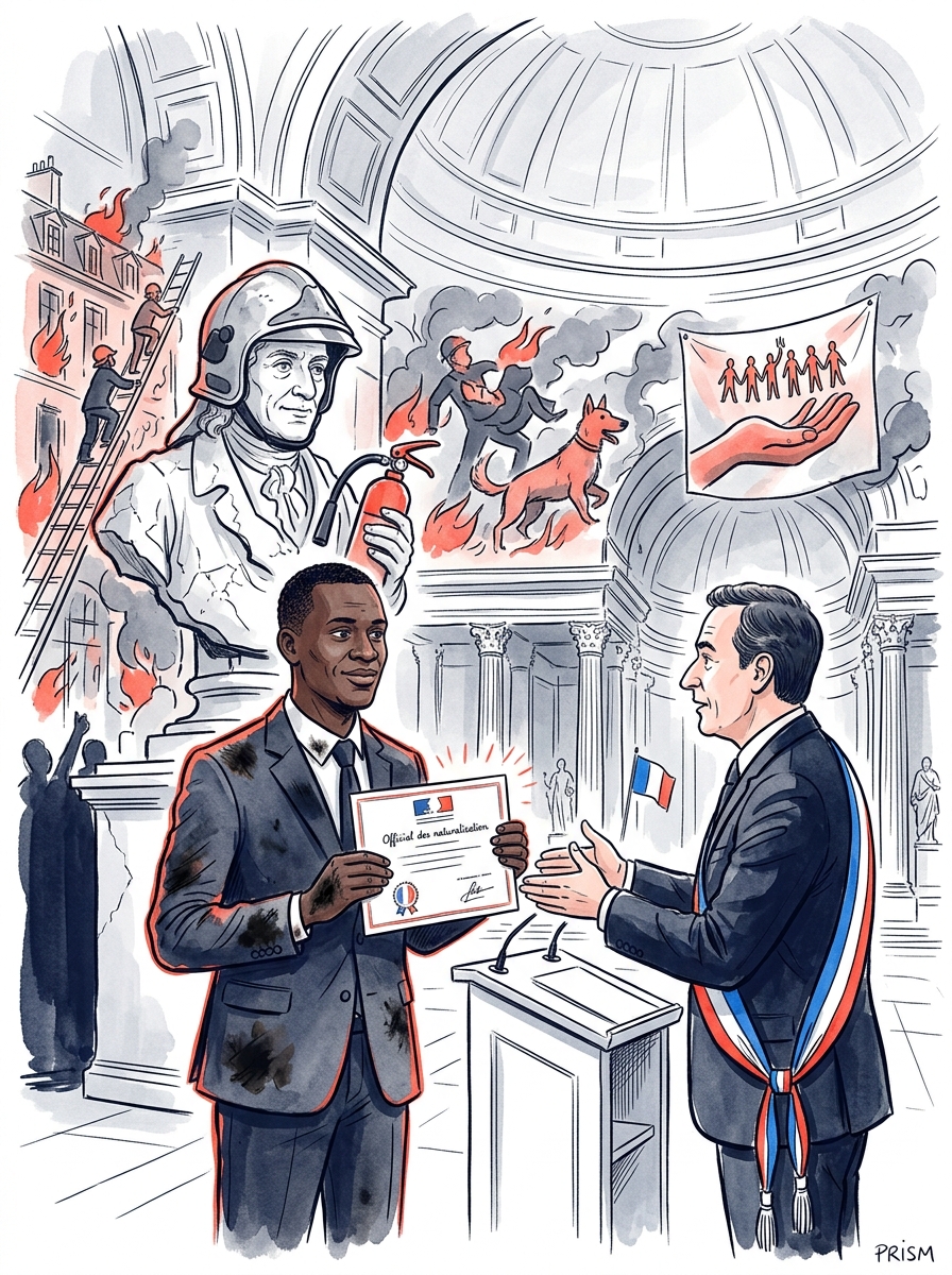 Fousseynou Cissé naturalisé français au Panthéon après son acte héroïque lors d'un incendie parisien