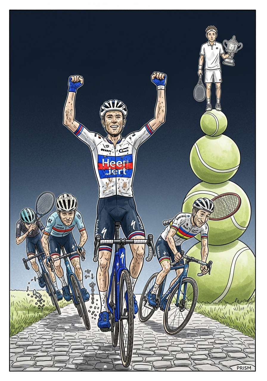 Wout van Aert triomphe à Paris-Roubaix devant Pogacar et Jannik Sinner redevient numéro un mondial.