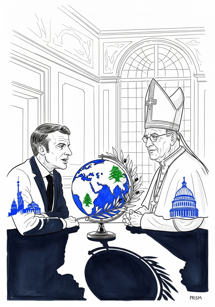 Emmanuel Macron rencontre le pape Léon XIV au Vatican pour discuter des crises internationales et diplomatiques