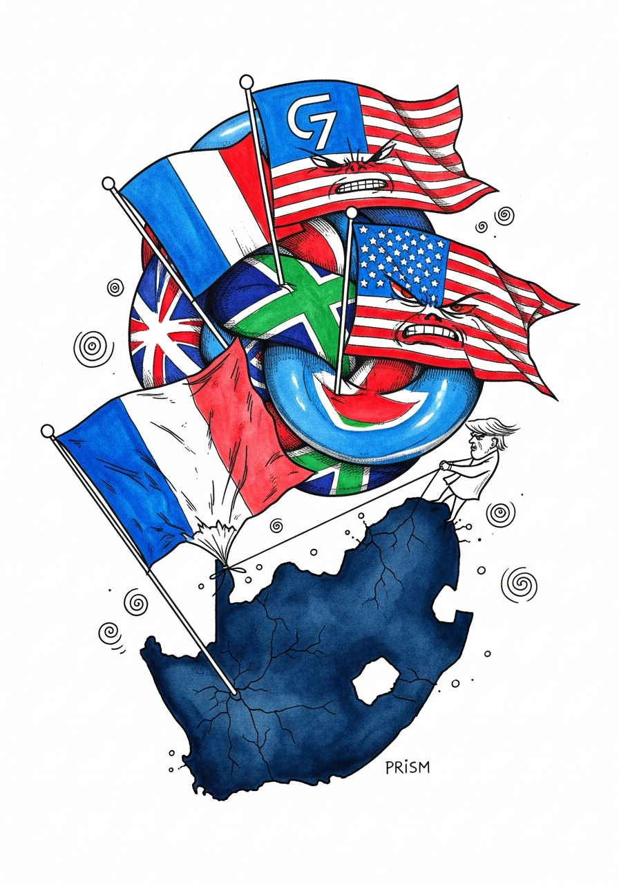 L'Afrique du Sud exclue du G7 d'Évian sous pression américaine, fragilisant l'influence diplomatique française en Afrique.