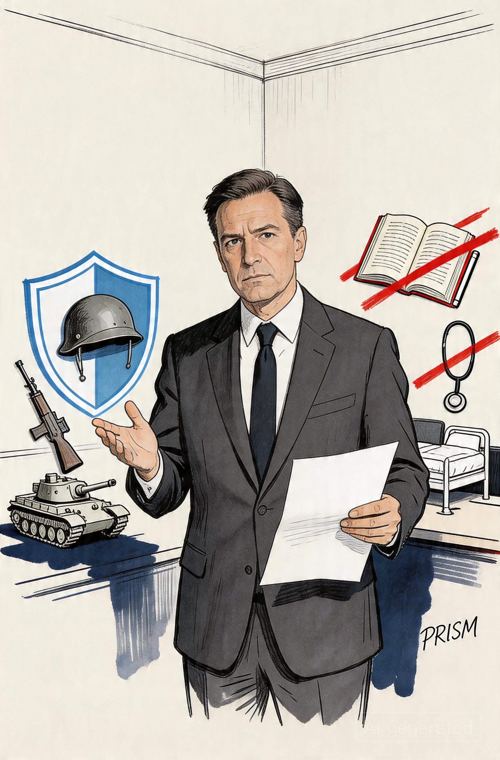 Philippe Juvin exige une baisse de 2% des dépenses de l'État pour compenser les crises actuelles.