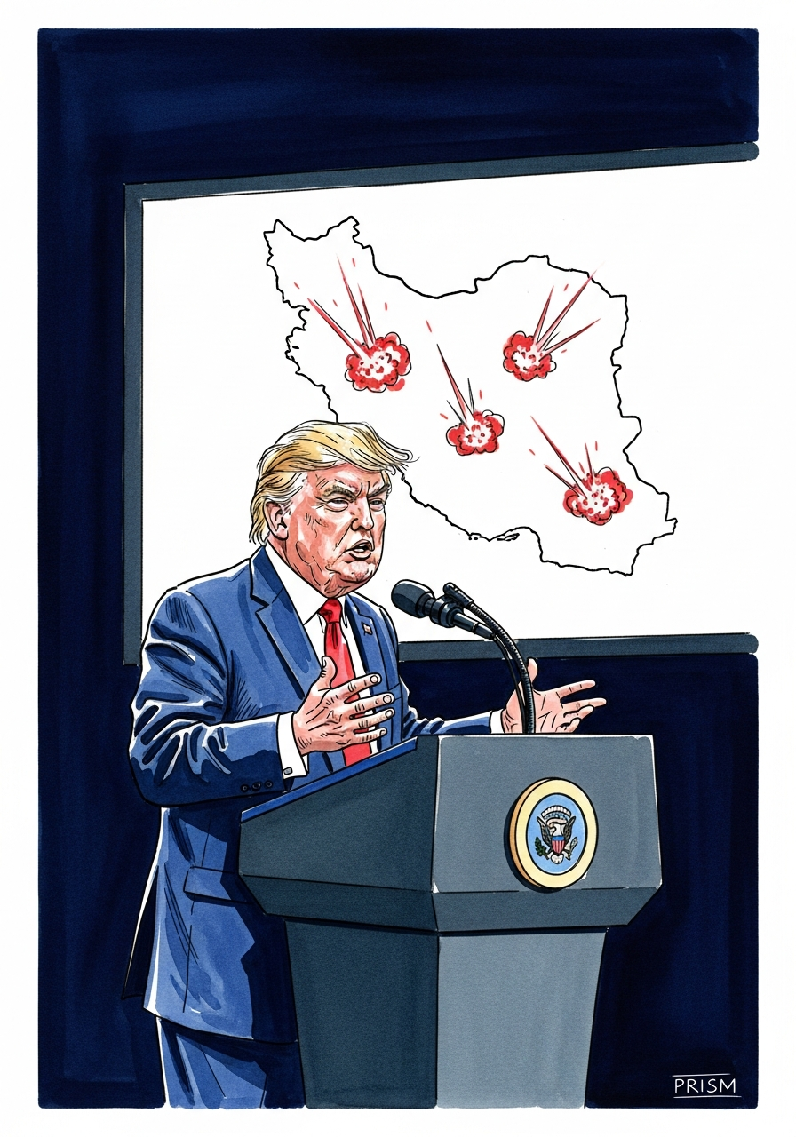 REPLAY - Discours de Donald Trump annonçant les frappes américaines sur l'Iran