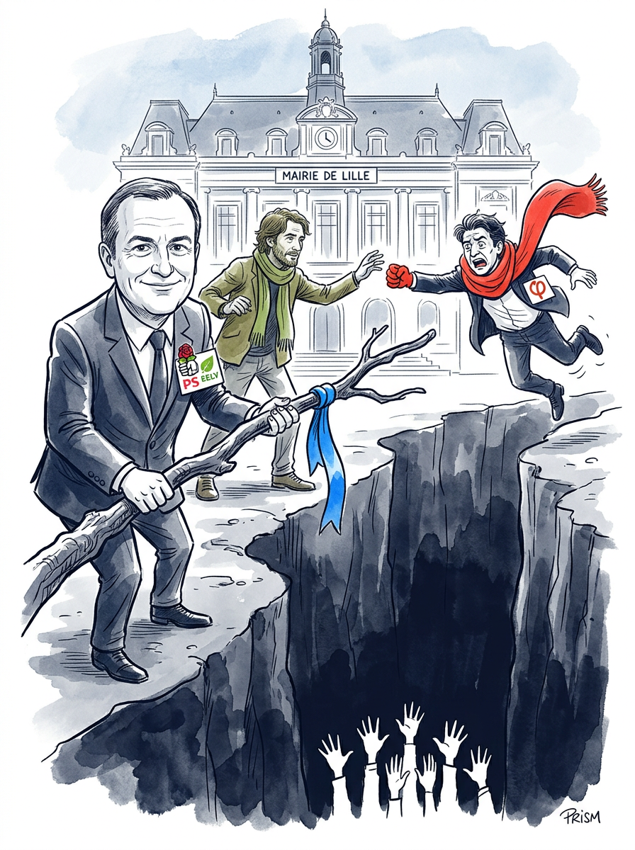Municipales à Lille : Le PS devance LFI et s'allie aux Écologistes pour sécuriser la mairie.