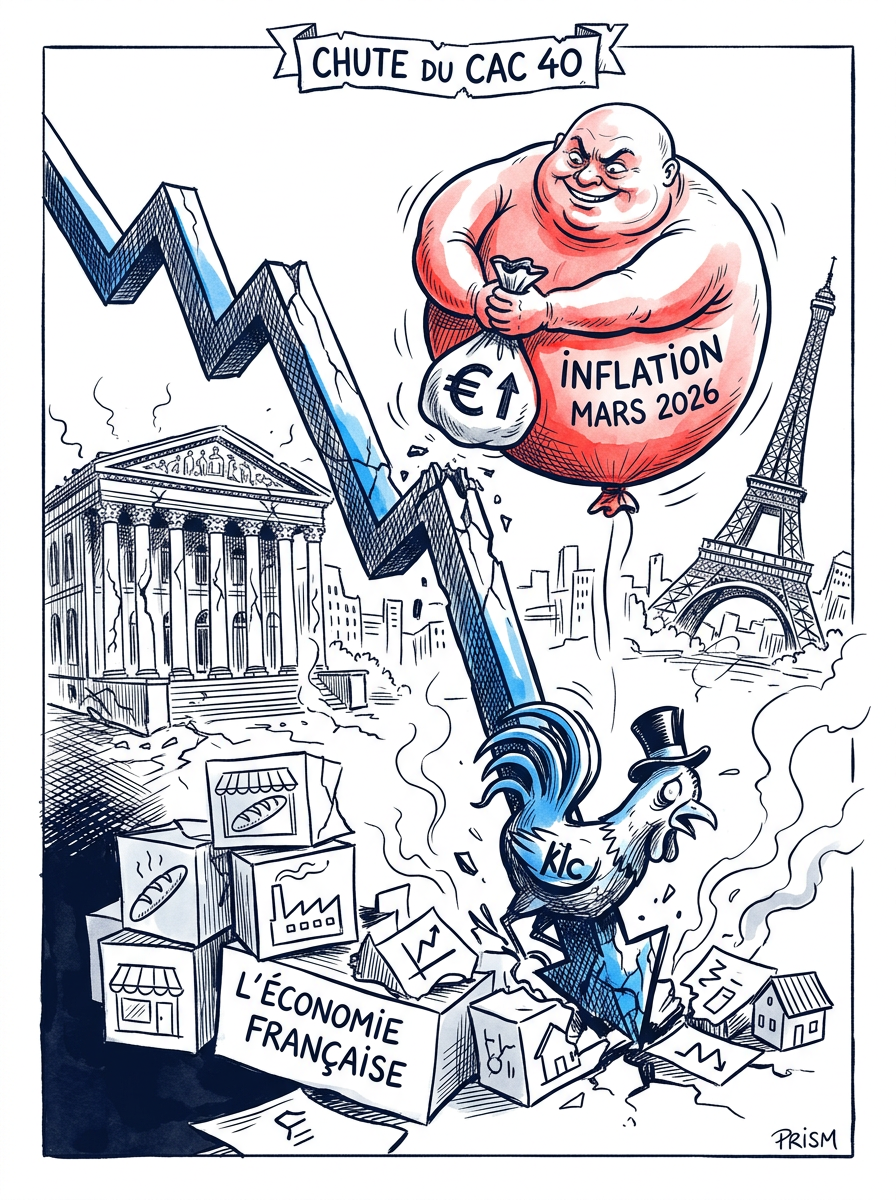 Le CAC 40 chute face à l'inflation de mars 2026 et fragilise l'économie française durablement